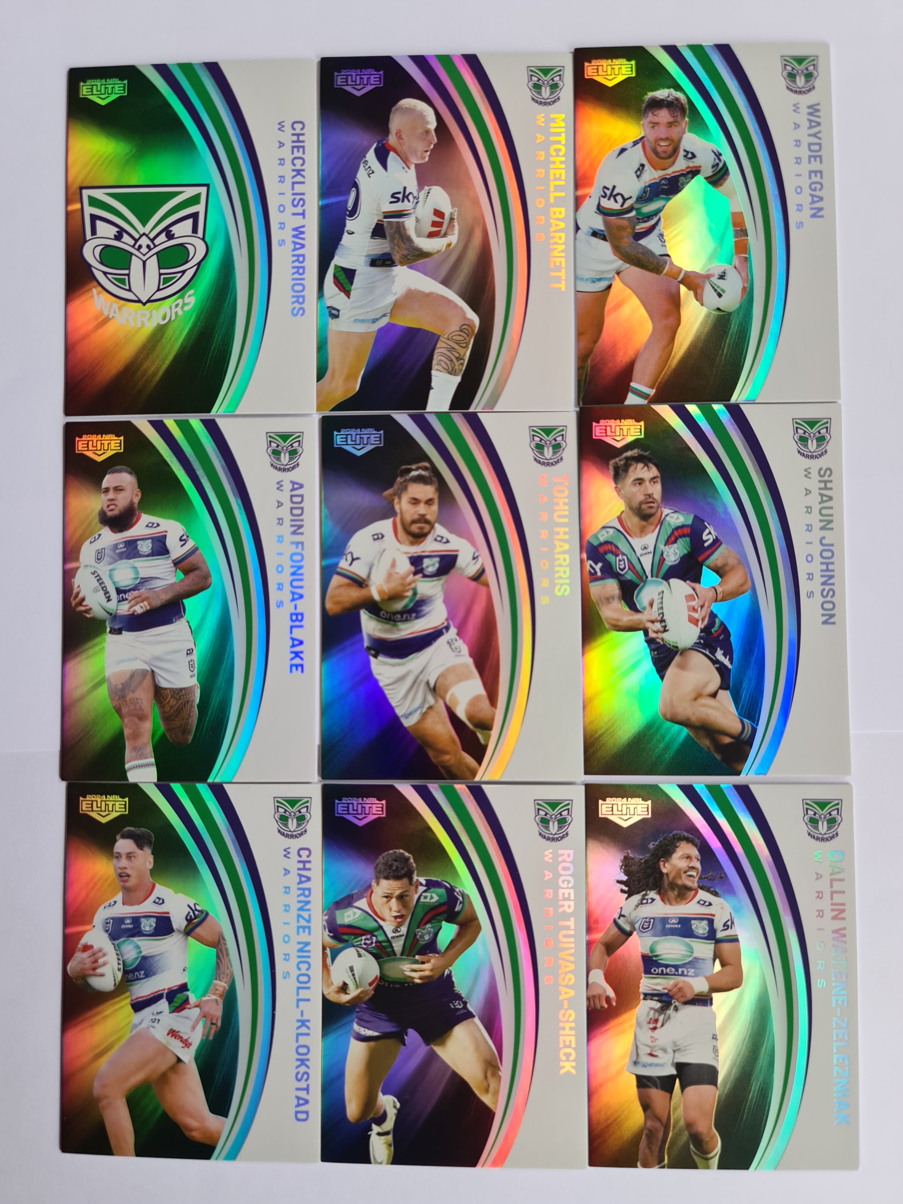 2024 Elite NRL - Pearl Team Set 9 Cards -Warriors