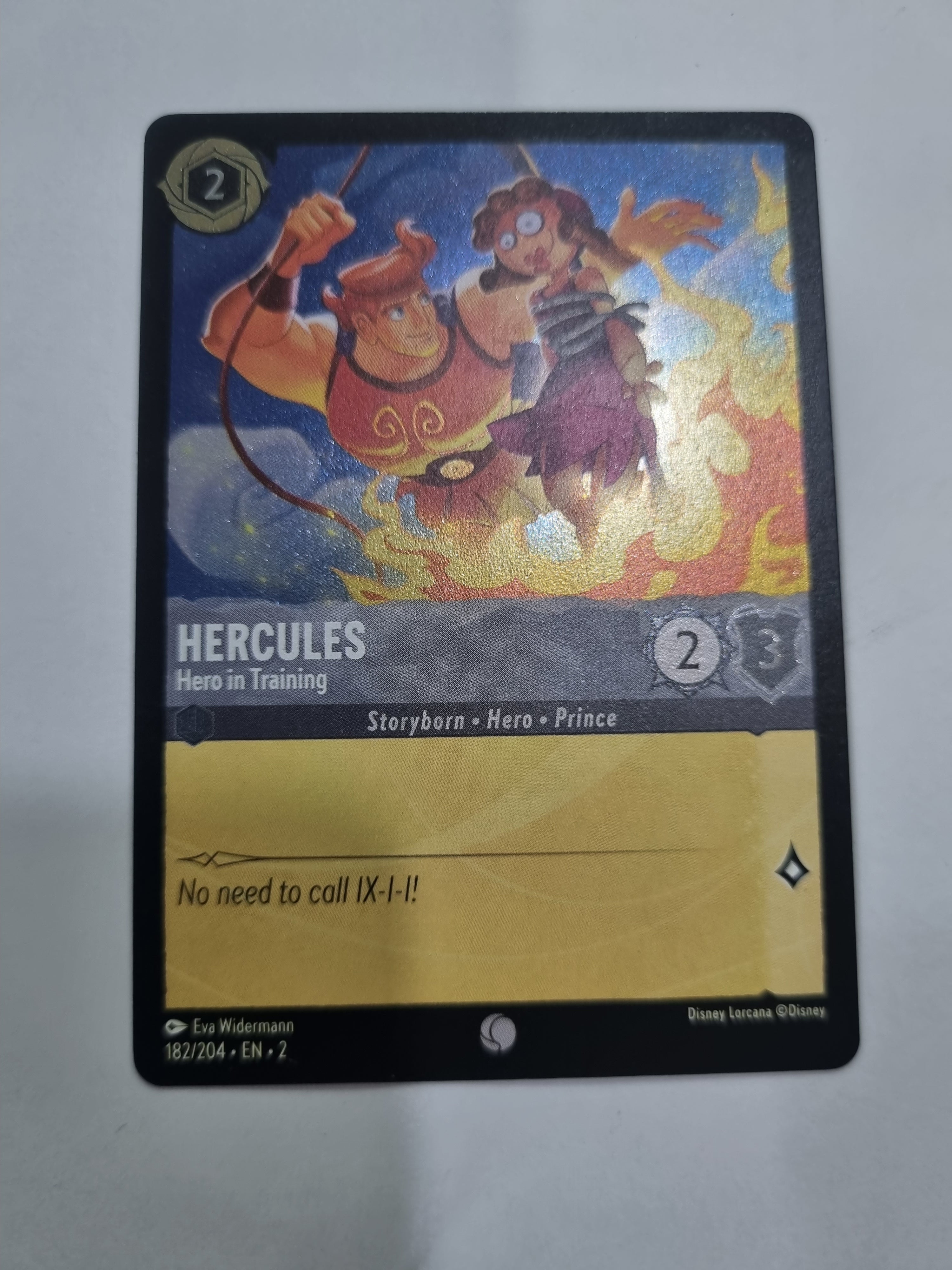 Lorcana - Floodborn - #182/204 - Coldfoil - Hercules - Hero in Training - Common