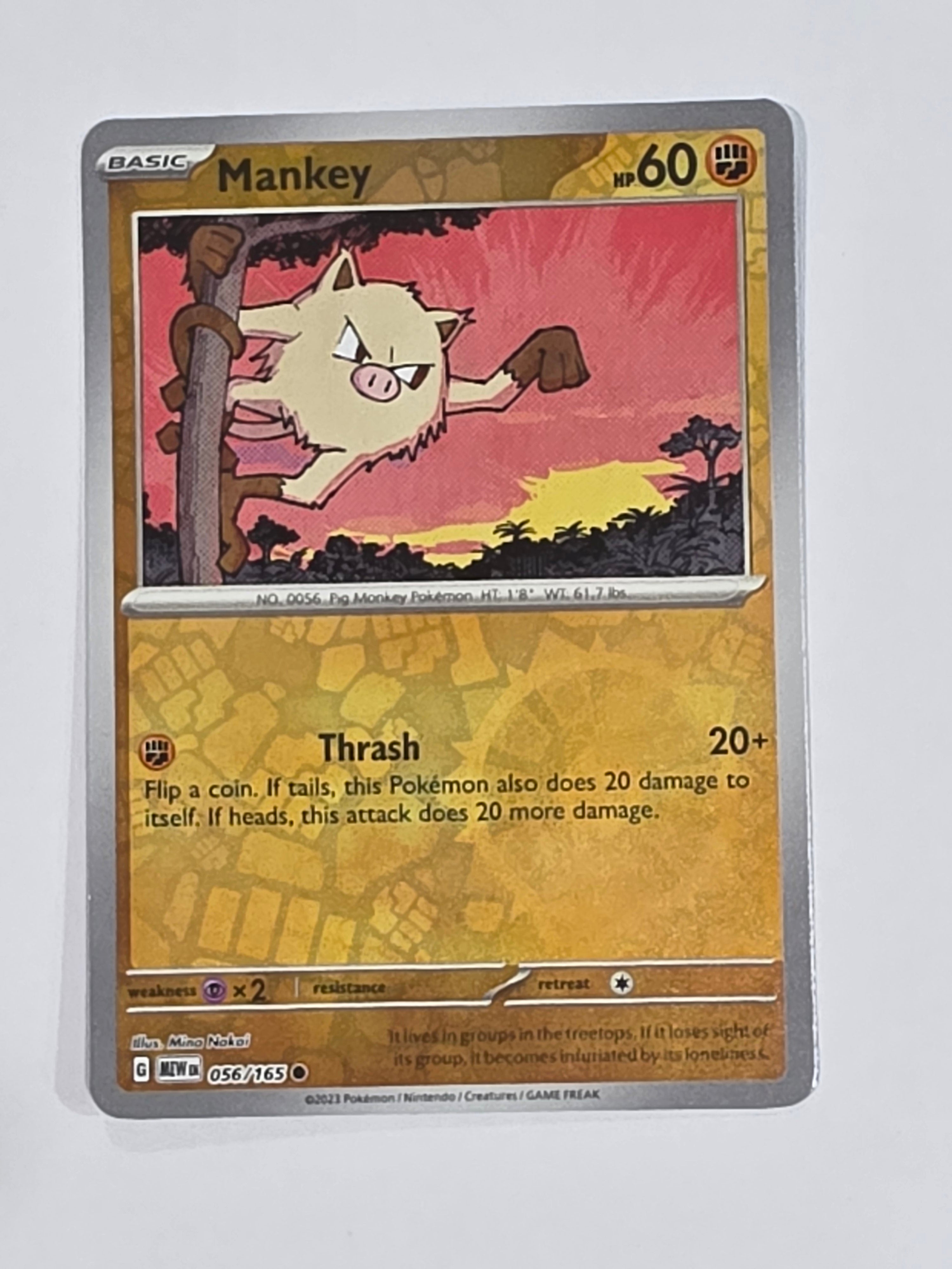 Pokemon TCG - Pokemon 151 - #056/165 - Reverse Holo - Mankey - Common
