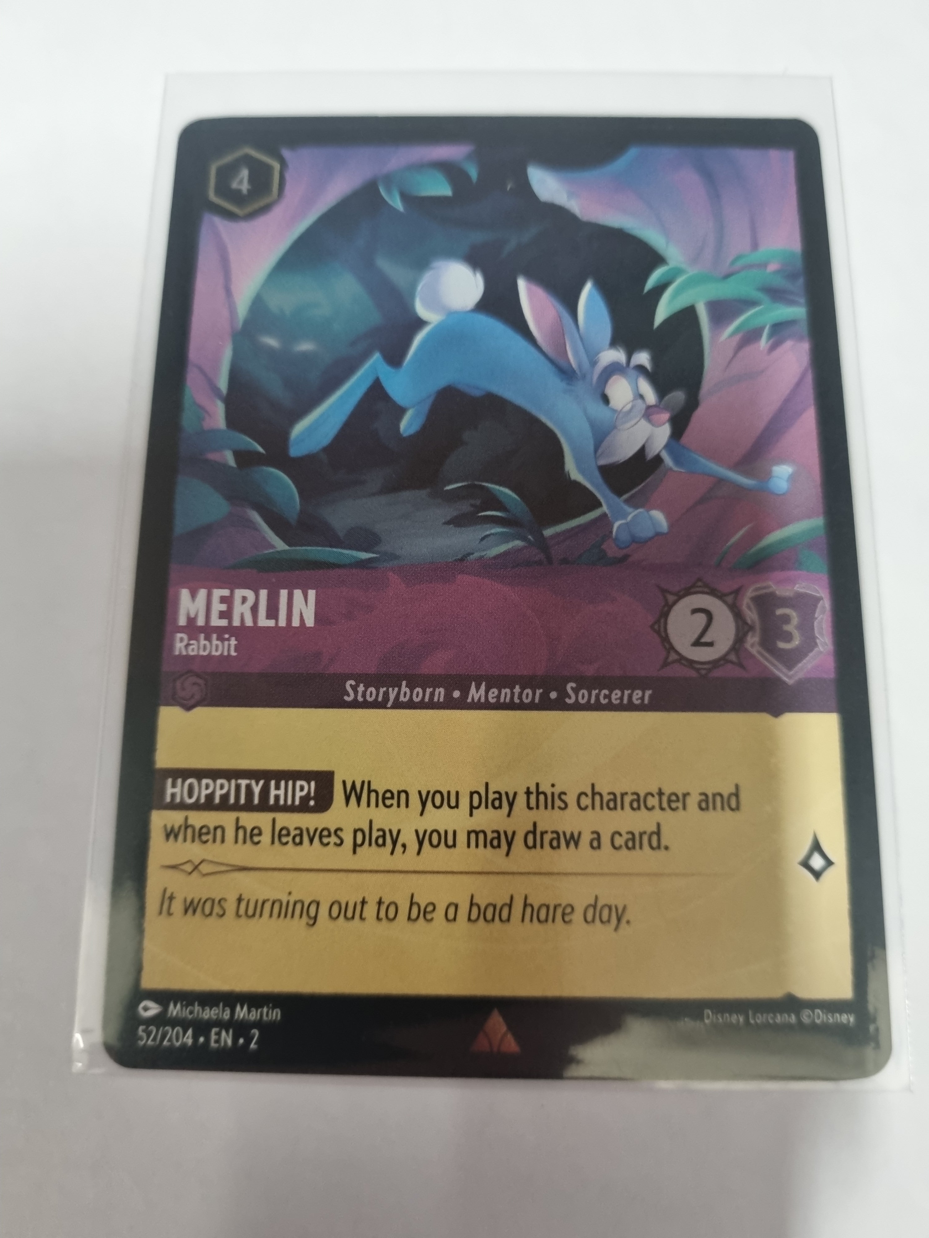 Lorcana - Floodborn - #52/204 - Coldfoil - Merlin - Rabbit - Rare