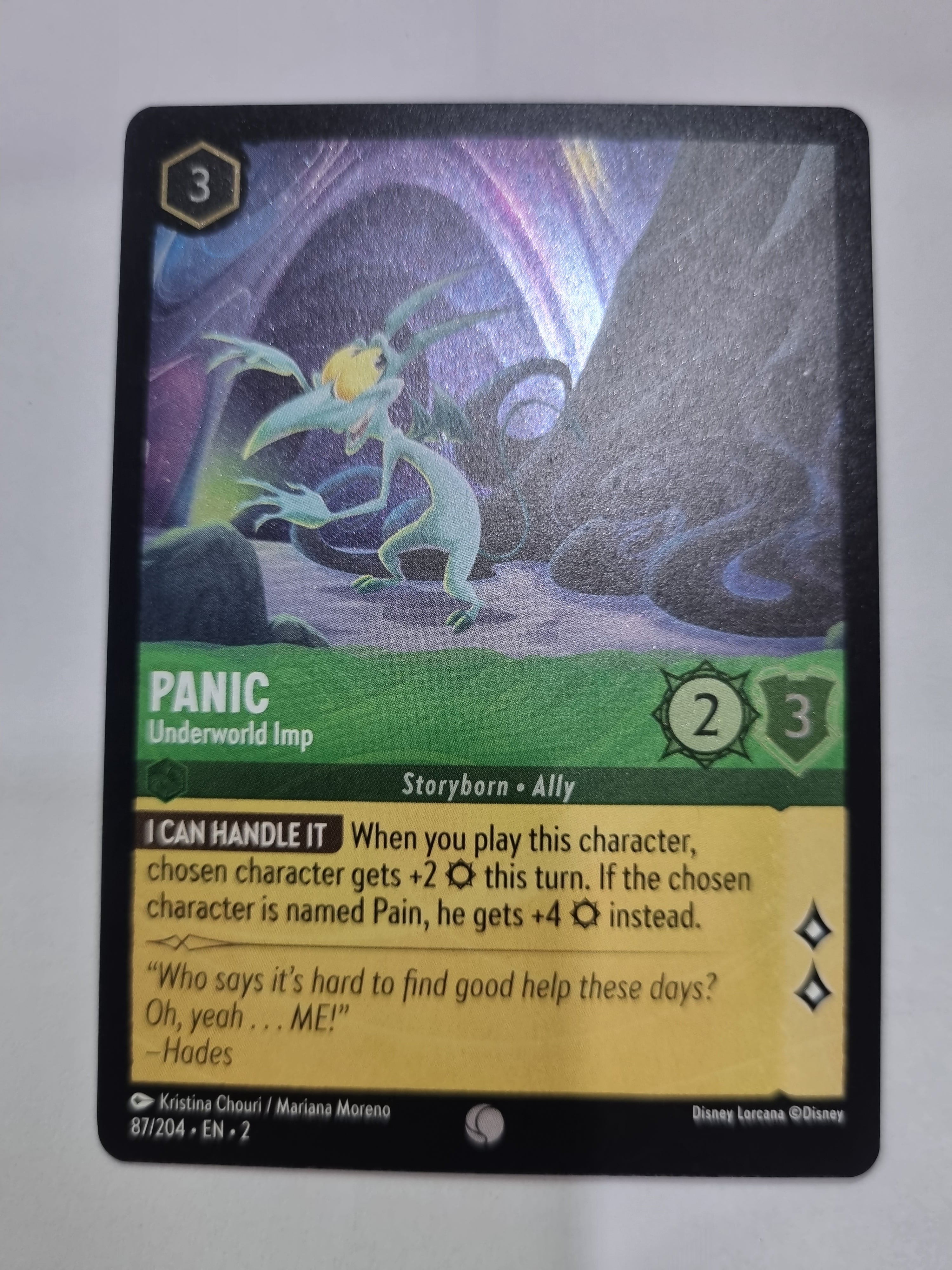 Lorcana - Floodborn - #87/204 - Coldfoil - Panic - Underworld Imp - Common
