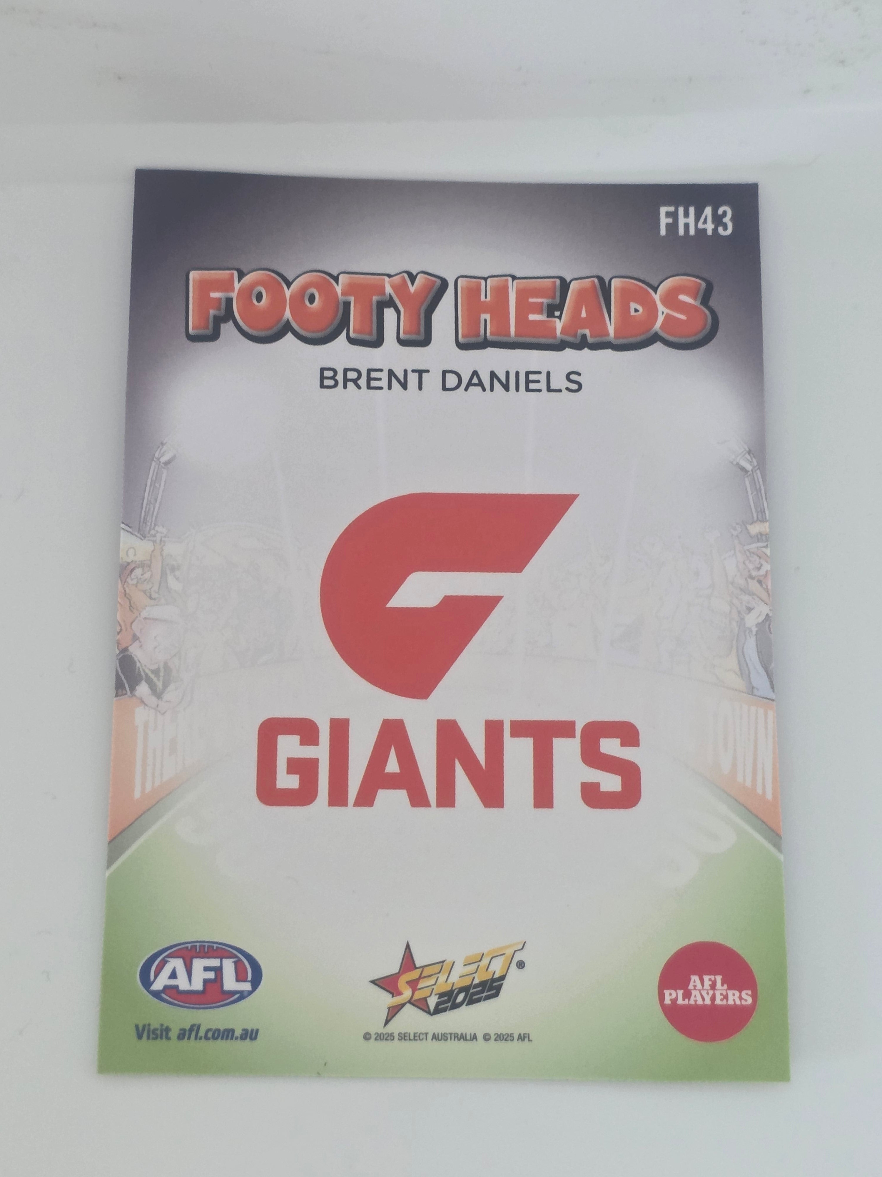 AFL Footy Stars 2025 | Footy Heads | #FH43 | B. Daniels | GWS Giants