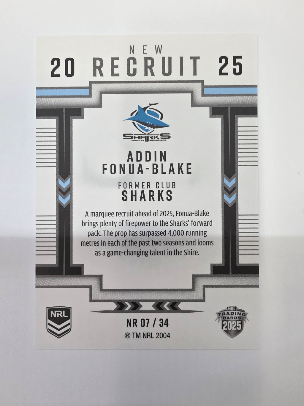 NRL 2025 Elite | New Recruits | #NR07 | Addin Fonua-Blake | Sharks