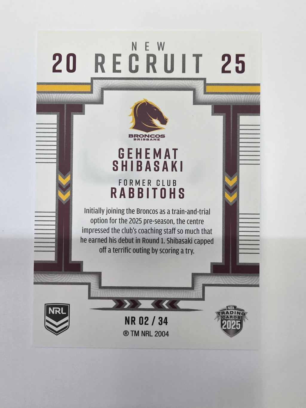 NRL 2025 Elite | New Recruits | #NR02 | Gehemat Shibasaki | Broncos