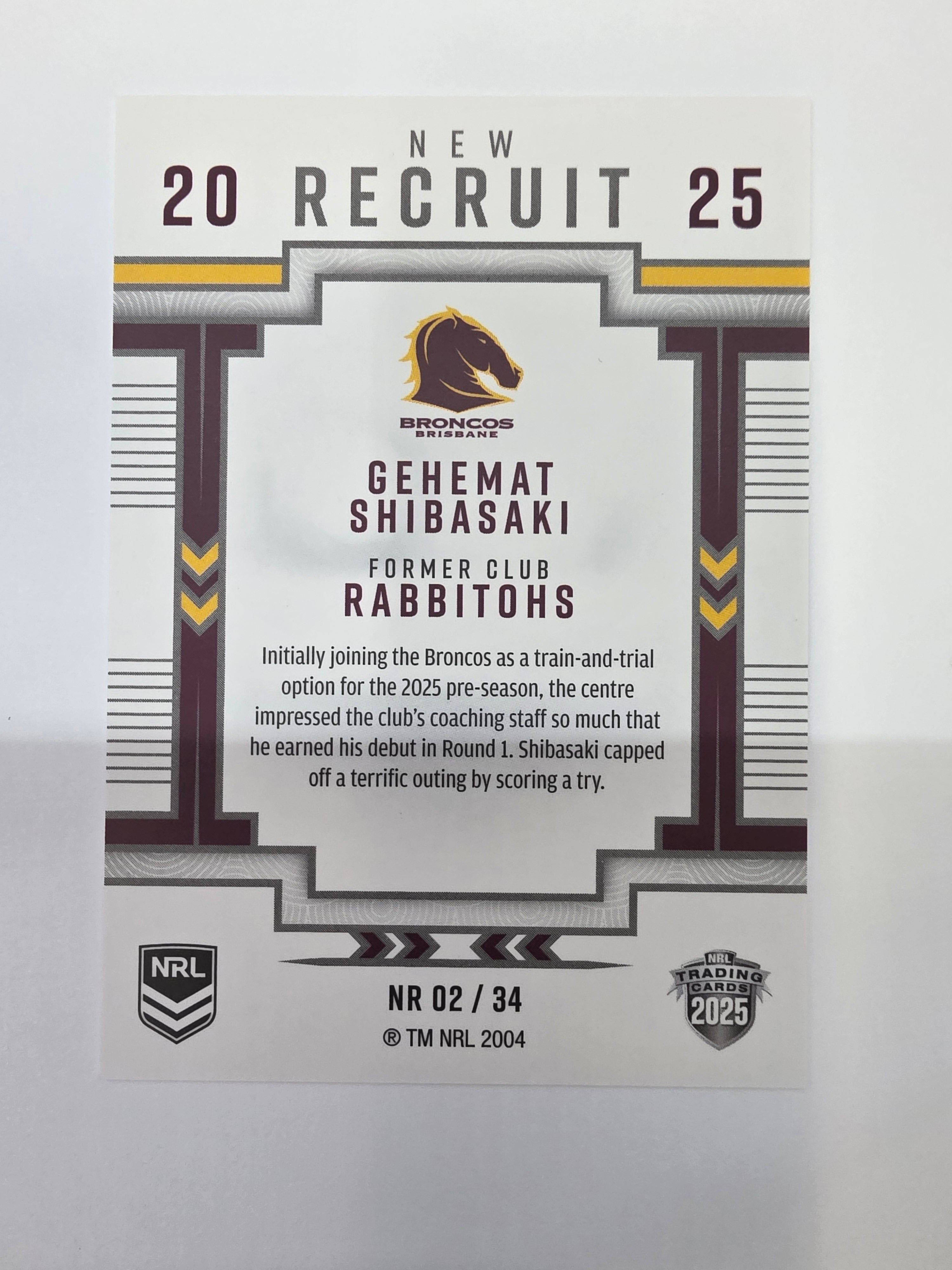 NRL 2025 Elite | New Recruits | #NR02 | Gehemat Shibasaki | Broncos