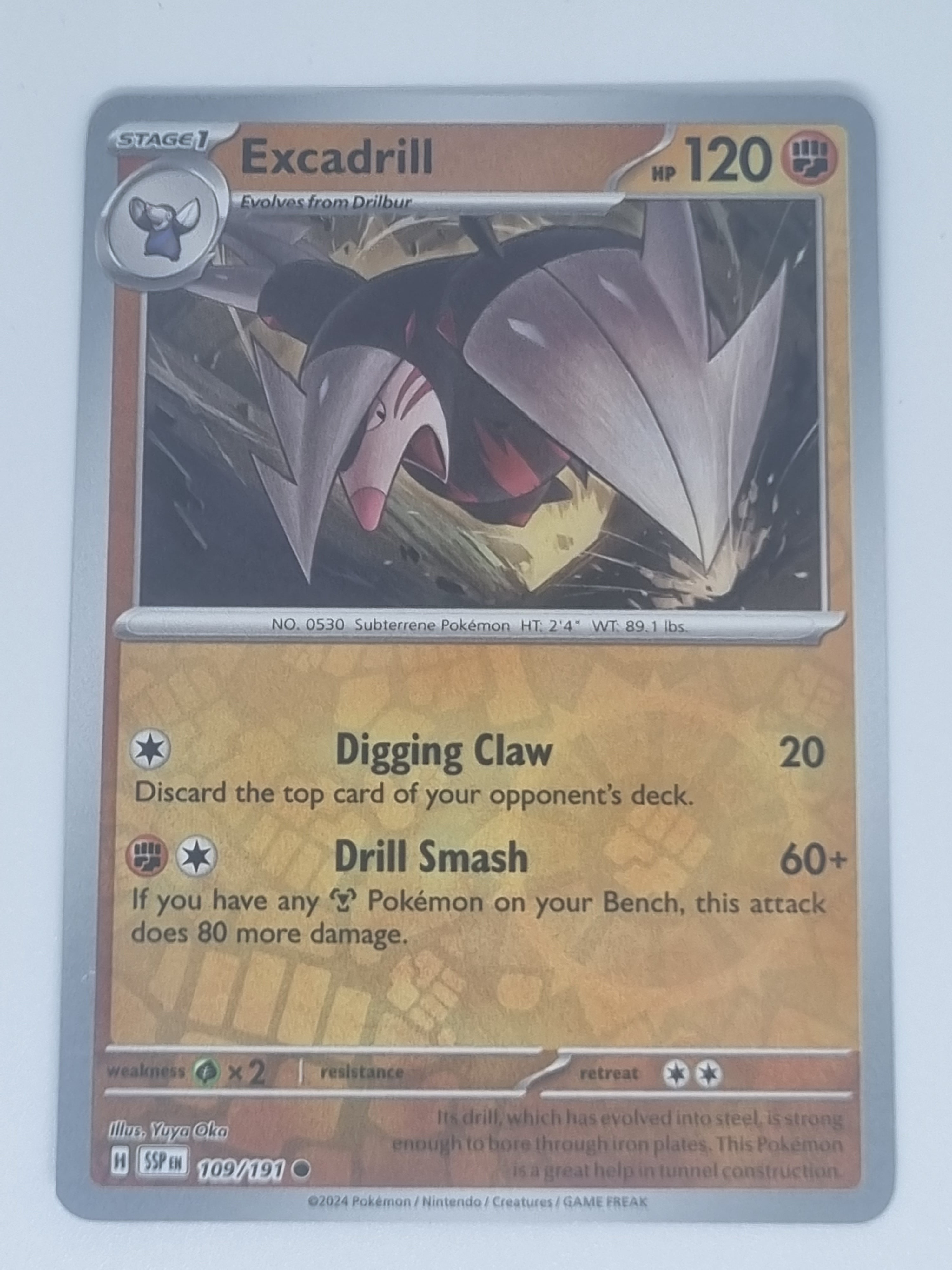 Pokemon TCG - Surging Sparks - #109/191 - Reverse Holo - Excadrill - Common