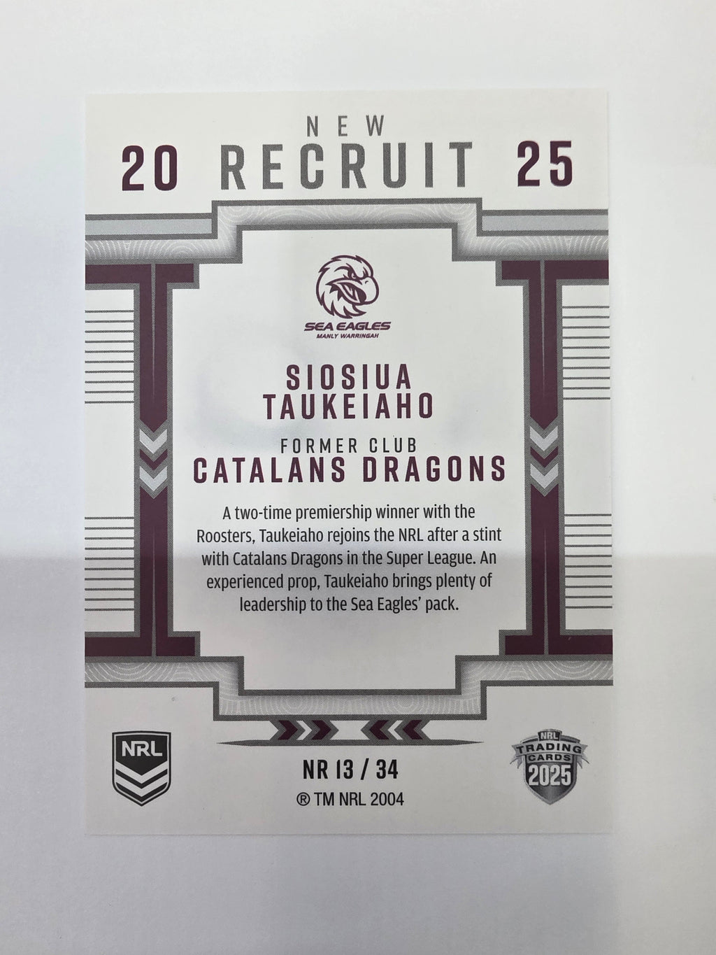 NRL 2025 Elite | New Recruits | #NR13 | Siosiua Taukeiaho | Sea Eagles