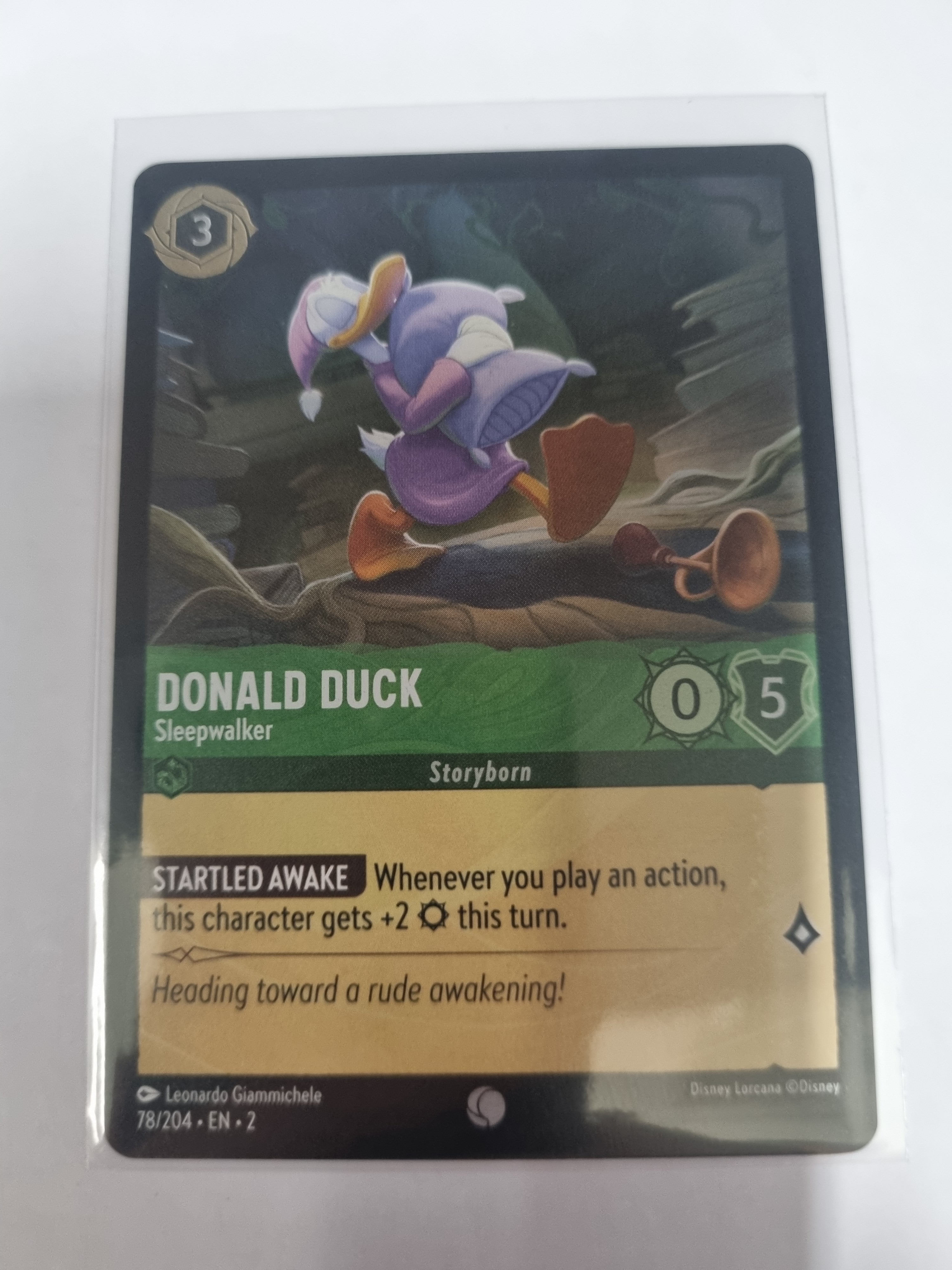 Lorcana - Floodborn - #78/204 - Coldfoil - Donald Duck - Sleepwalker - Common