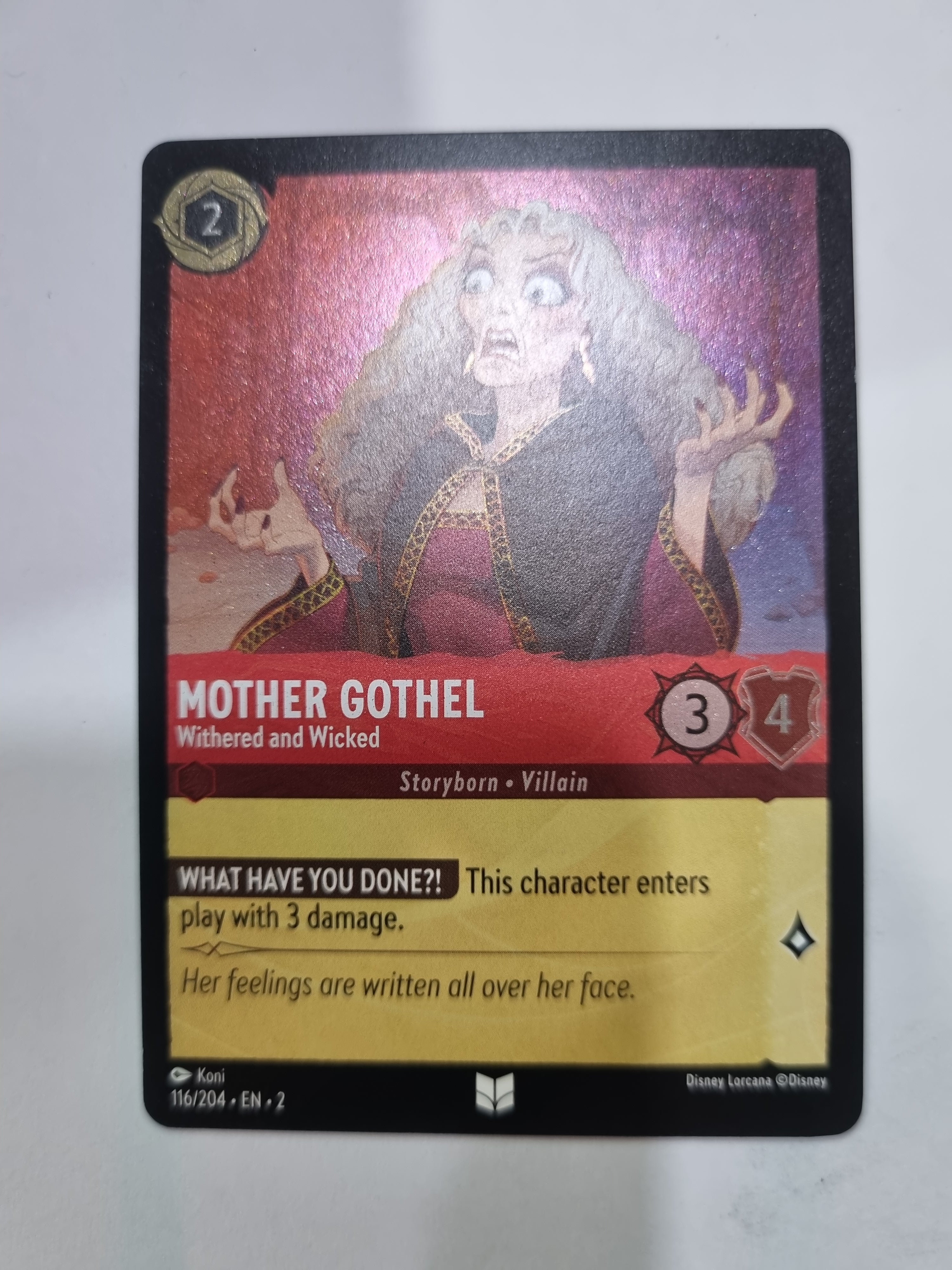 Lorcana - Floodborn - #116/204 Coldfoil Mother Gothel - Withered and Wicked Uncommon