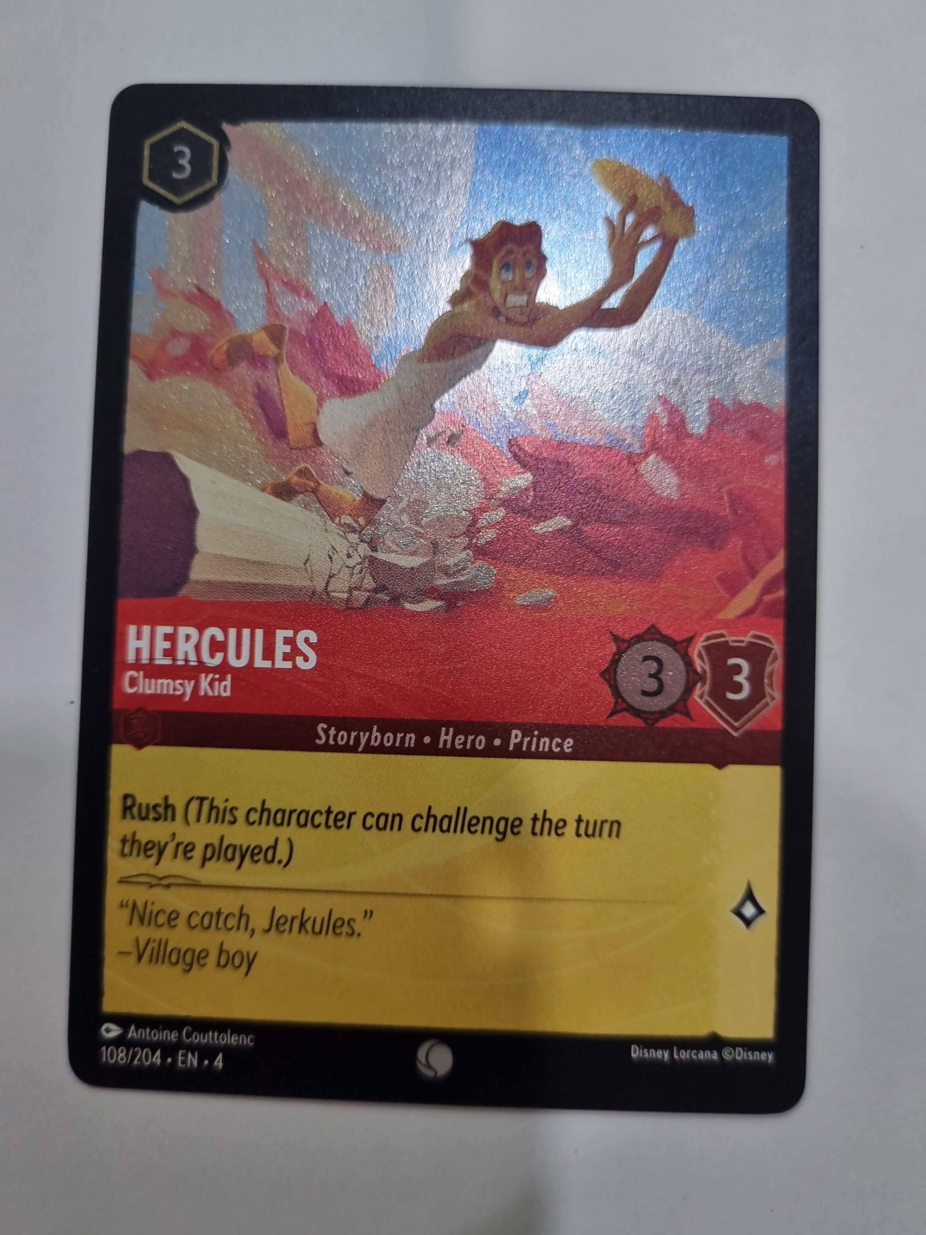 Ursula's Return - Coldfoil - Hercules - Clumsy Kid - 108/204 - Common