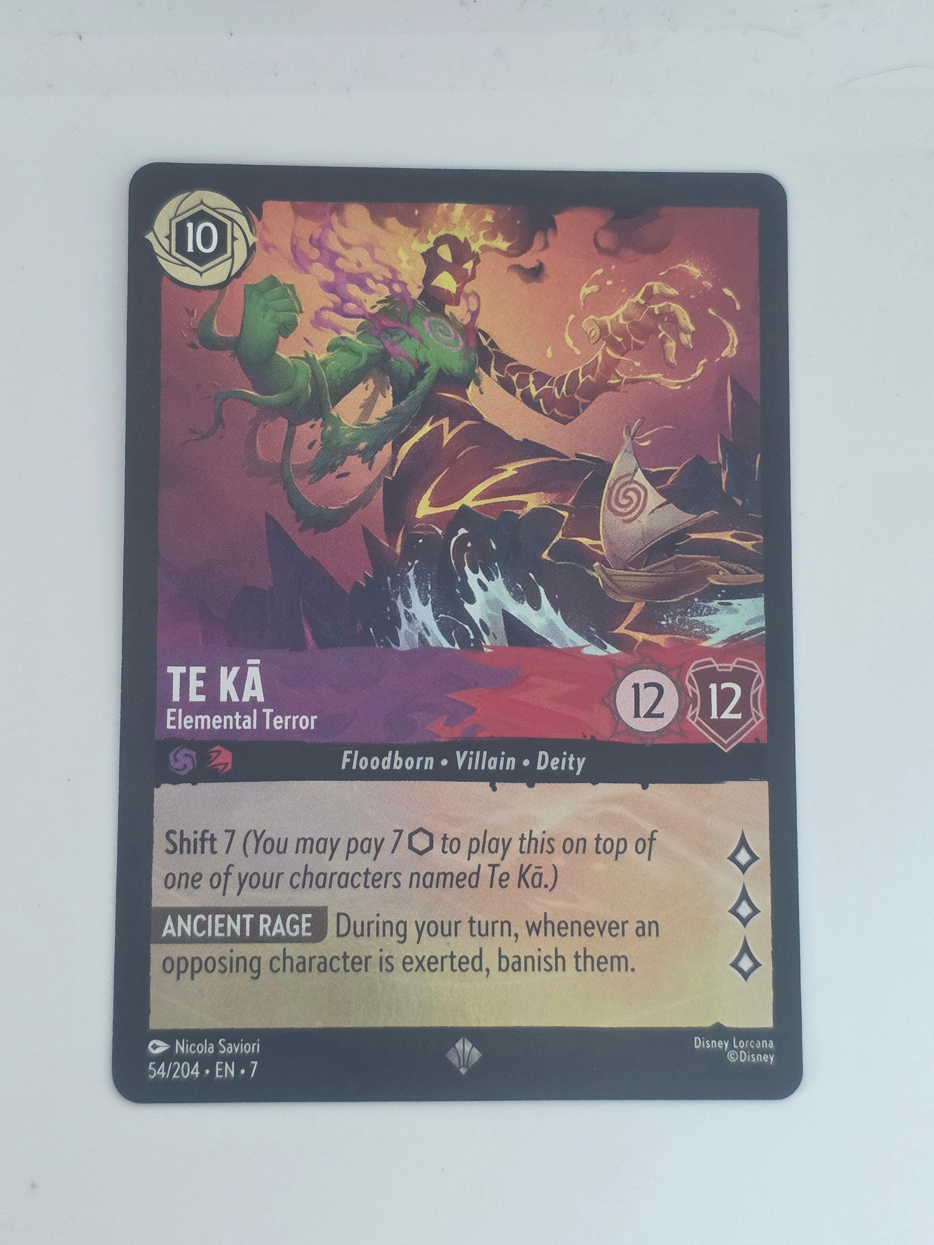 Lorcana | Archazia's Island COLDFOIL #54/204 Te Ka Elemental Terror | Super Rare
