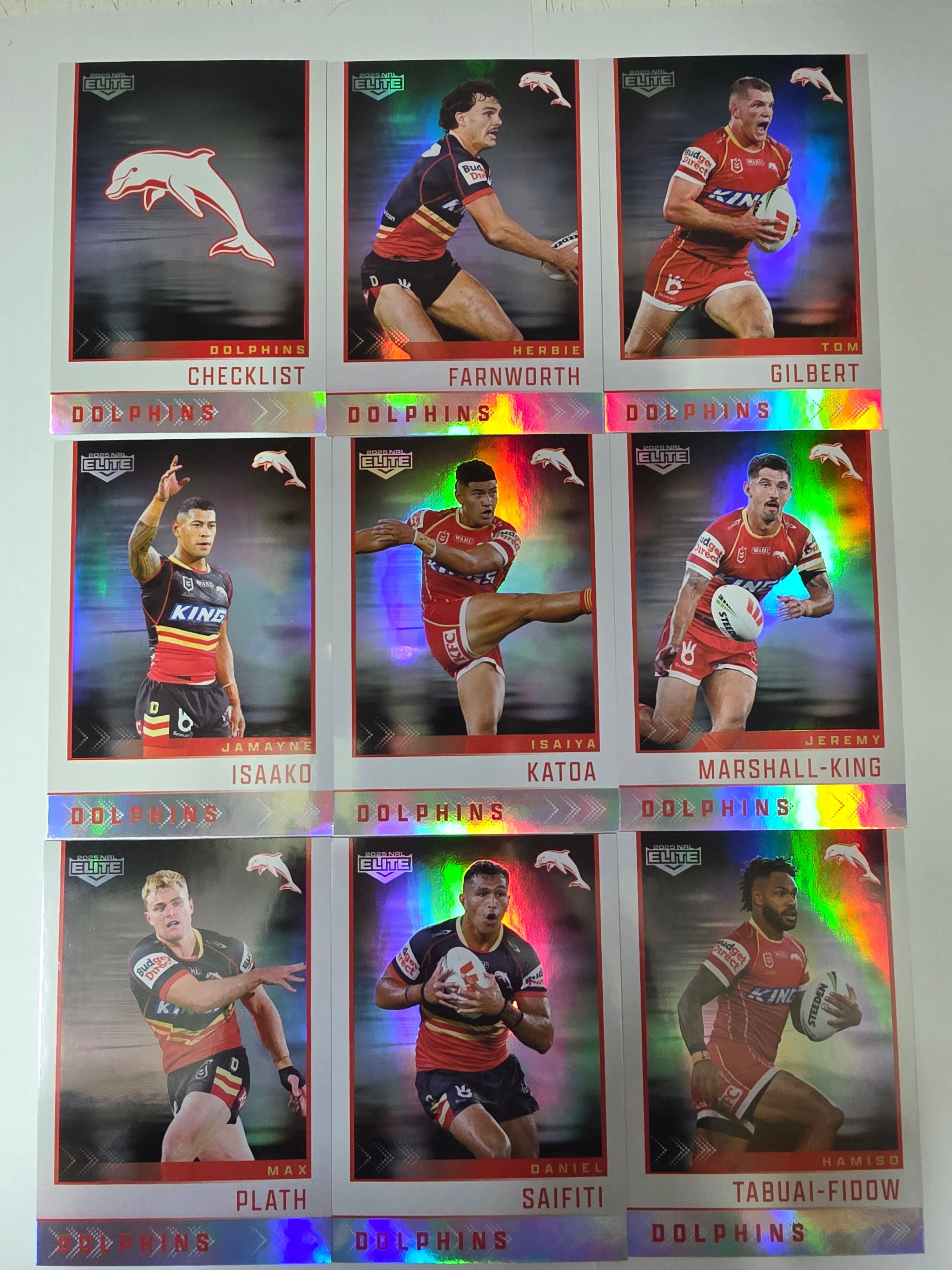 NRL 2025 Elite | Silver Team Set 9 Cards |Dolphins
