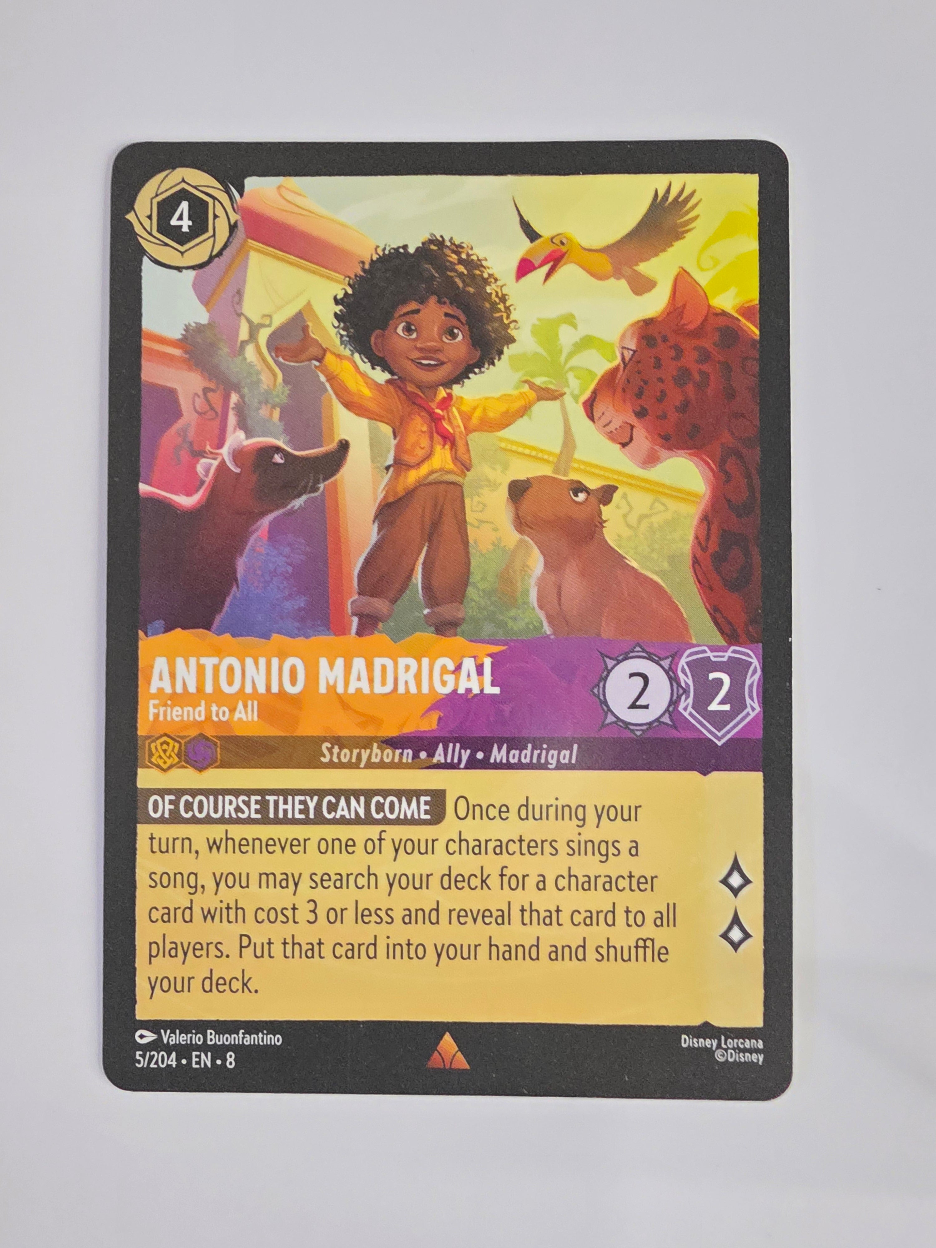 Disney Lorcana Reign of Jafar | Antonio Madrigal Friend to All | #005 | Rare