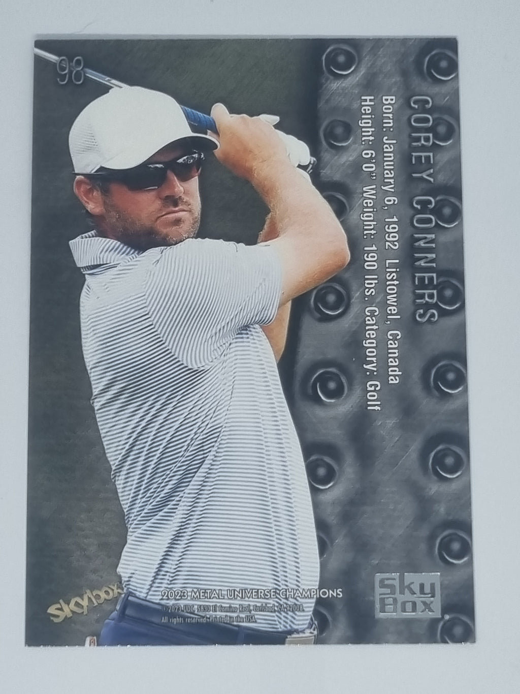 2023 Skybox Metal Universe Champions - 98-99 Retro - #98 - Corey Conners