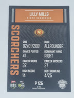 2024-25 LUXE Cricket Traders - Parallel - #P126 - Lilly Mills - Scorchers
