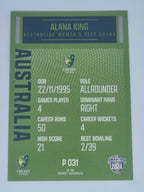 2024-25 LUXE Cricket Traders - Parallel - #P031 - Alana King - Aust Test