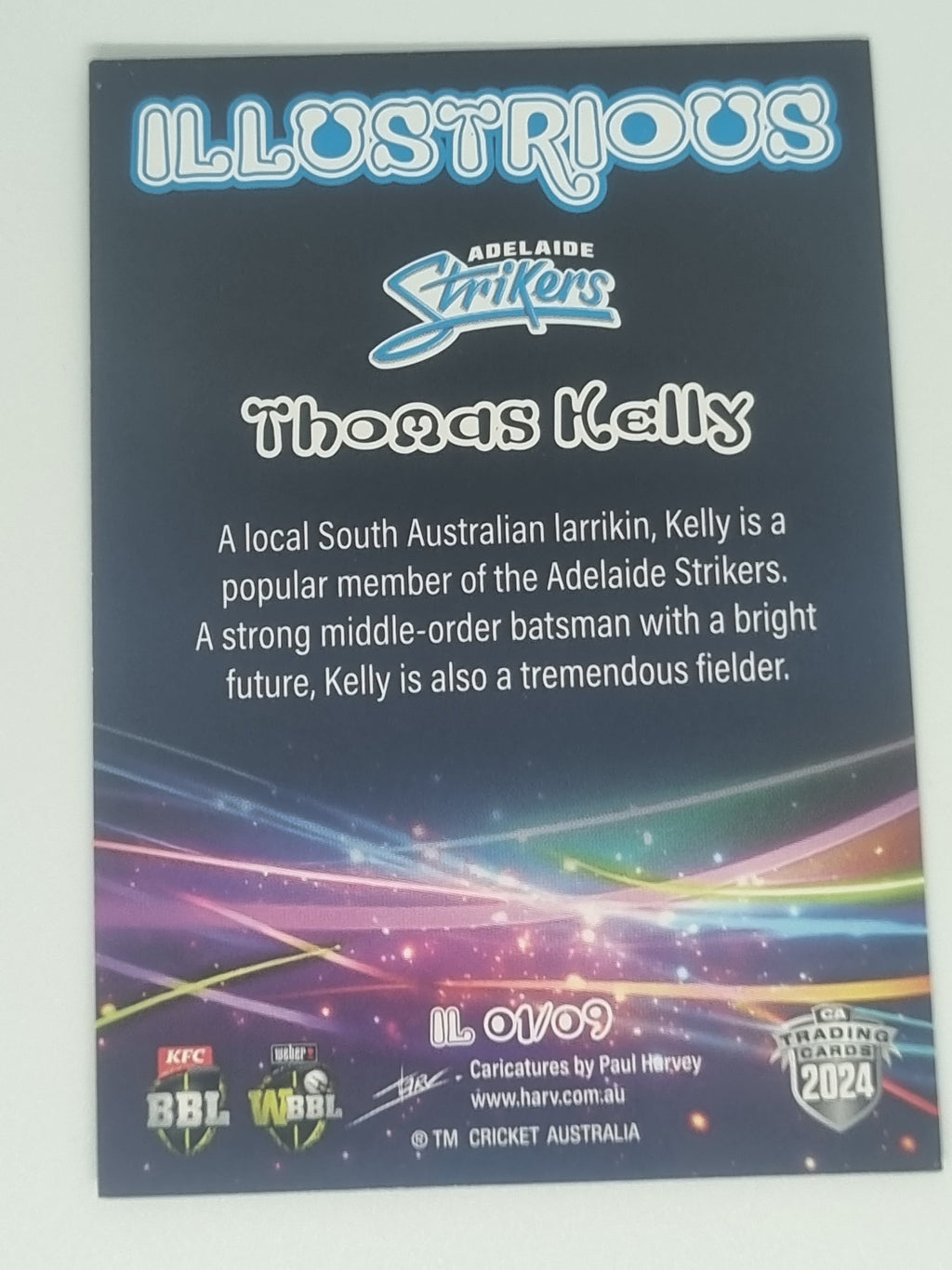 2024-25 LUXE Cricket Traders - Illustrious - #IL01 - Thomas Kelly - Strikers