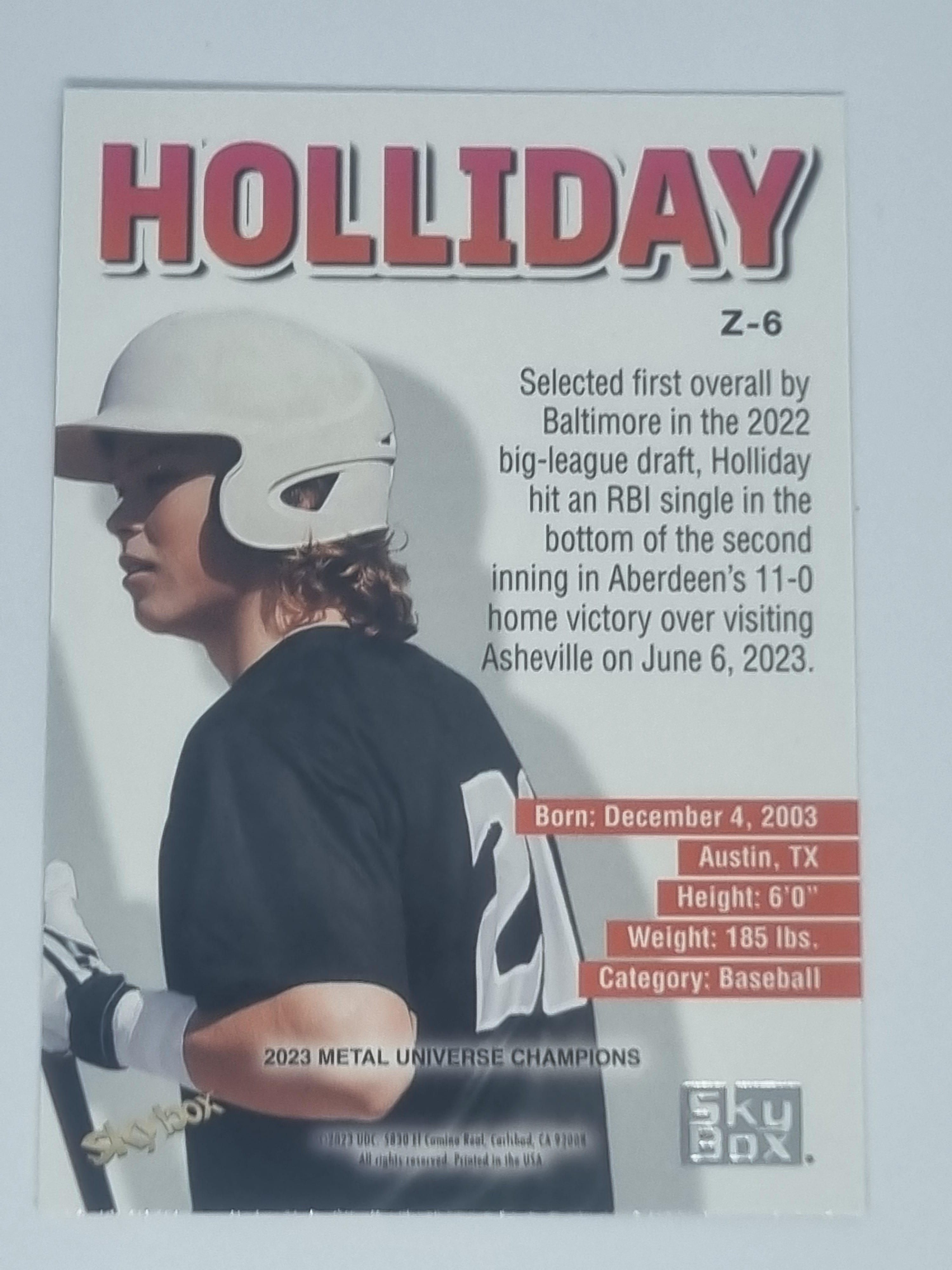 2023 Skybox Metal Universe Champions - Z-Force - #Z-6 - Jackson Holiday