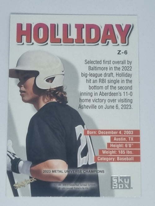 2023 Skybox Metal Universe Champions - Z-Force - #Z-6 - Jackson Holiday