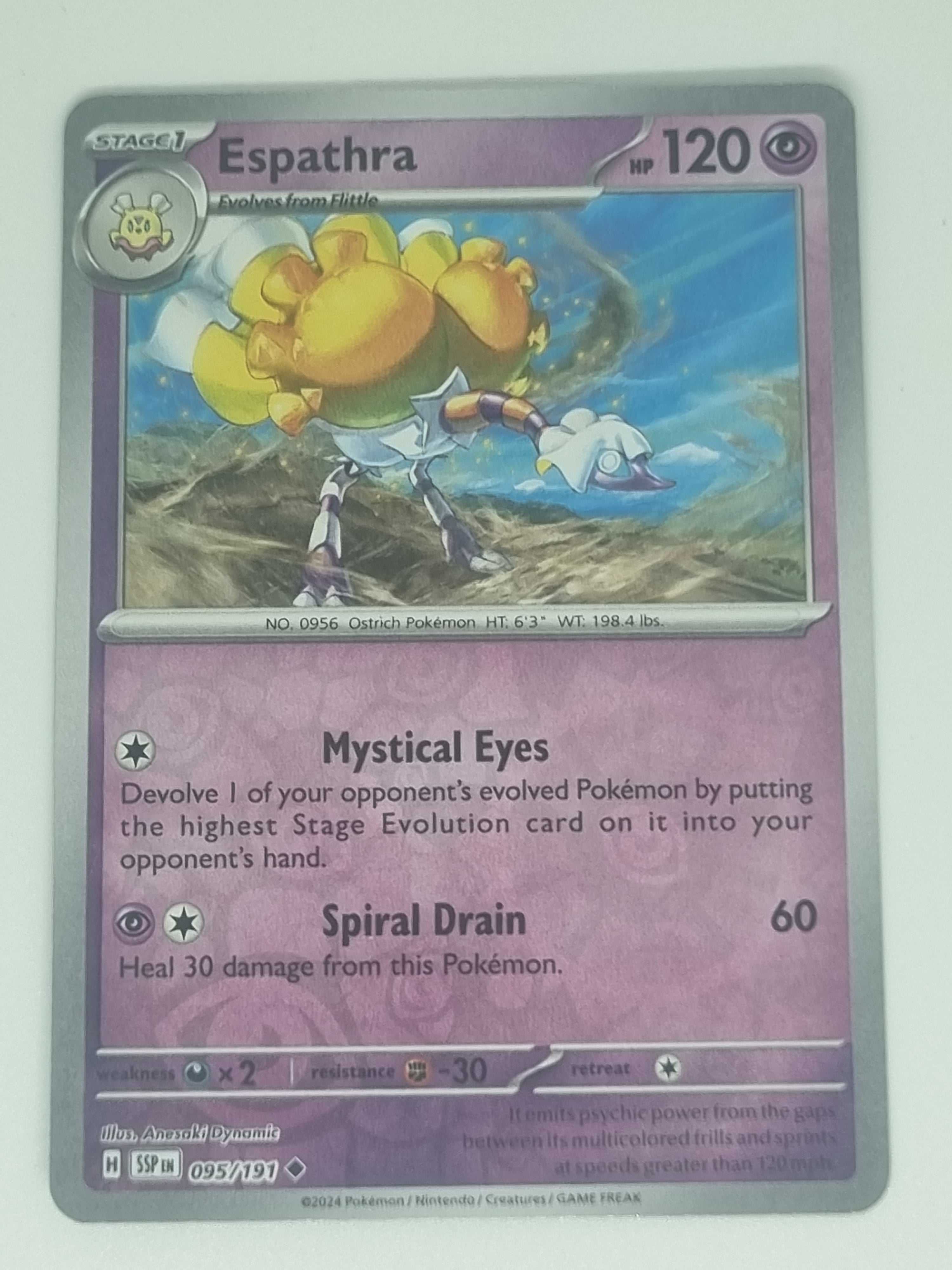 Pokemon TCG - Surging Sparks - #095/191 - Reverse Holo - Espathra - Uncommon