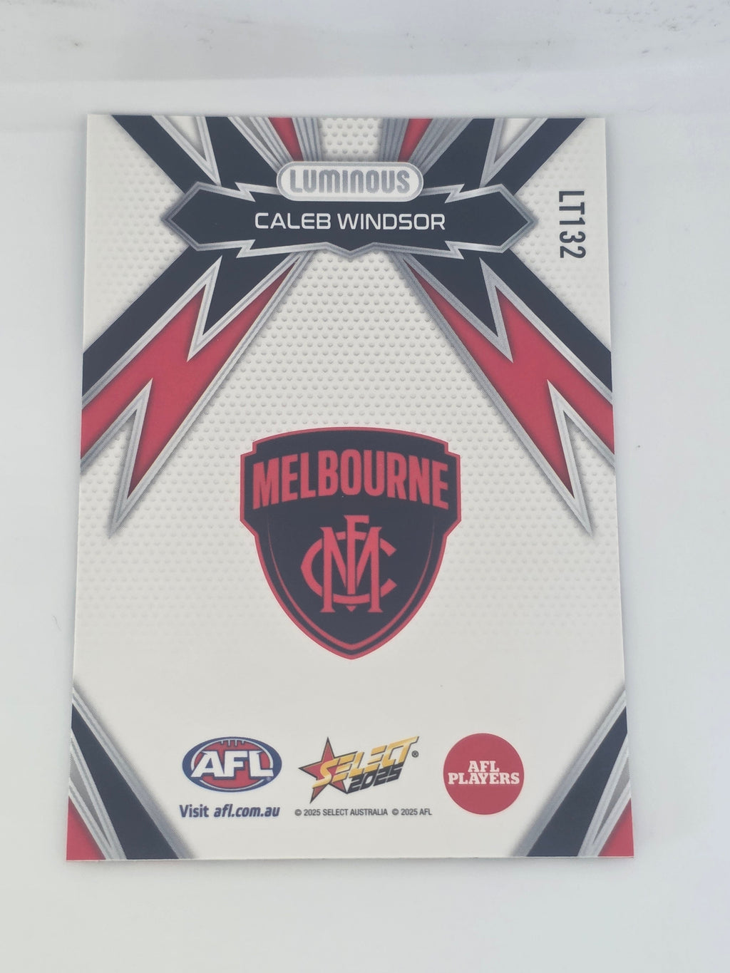 AFL Footy Stars 2025 | Luminous Thunderbolt | #LT132 | C. Windsor | Melbourne