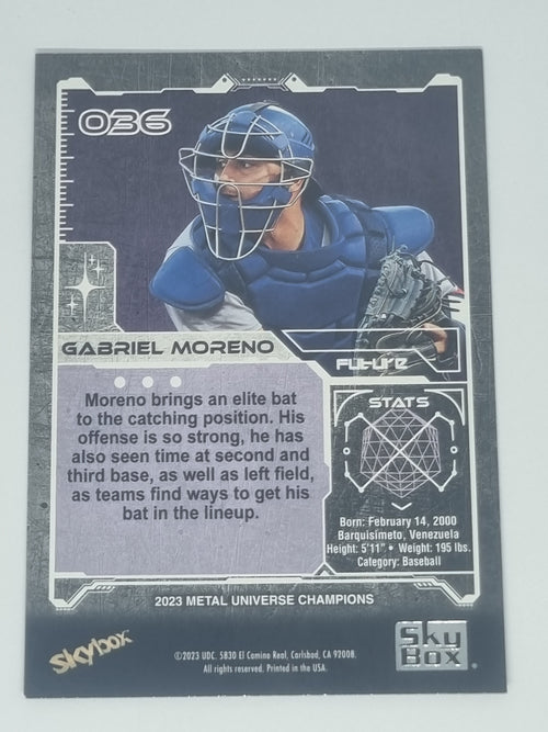 2023 Skybox Metal Universe Champions - #036 - Gabriel Moreno