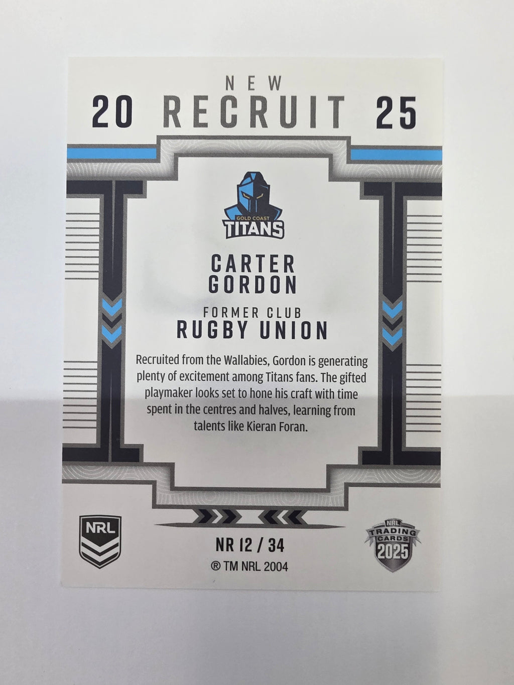 NRL 2025 Elite | New Recruits | #NR12 | Carter Gordon | Titans