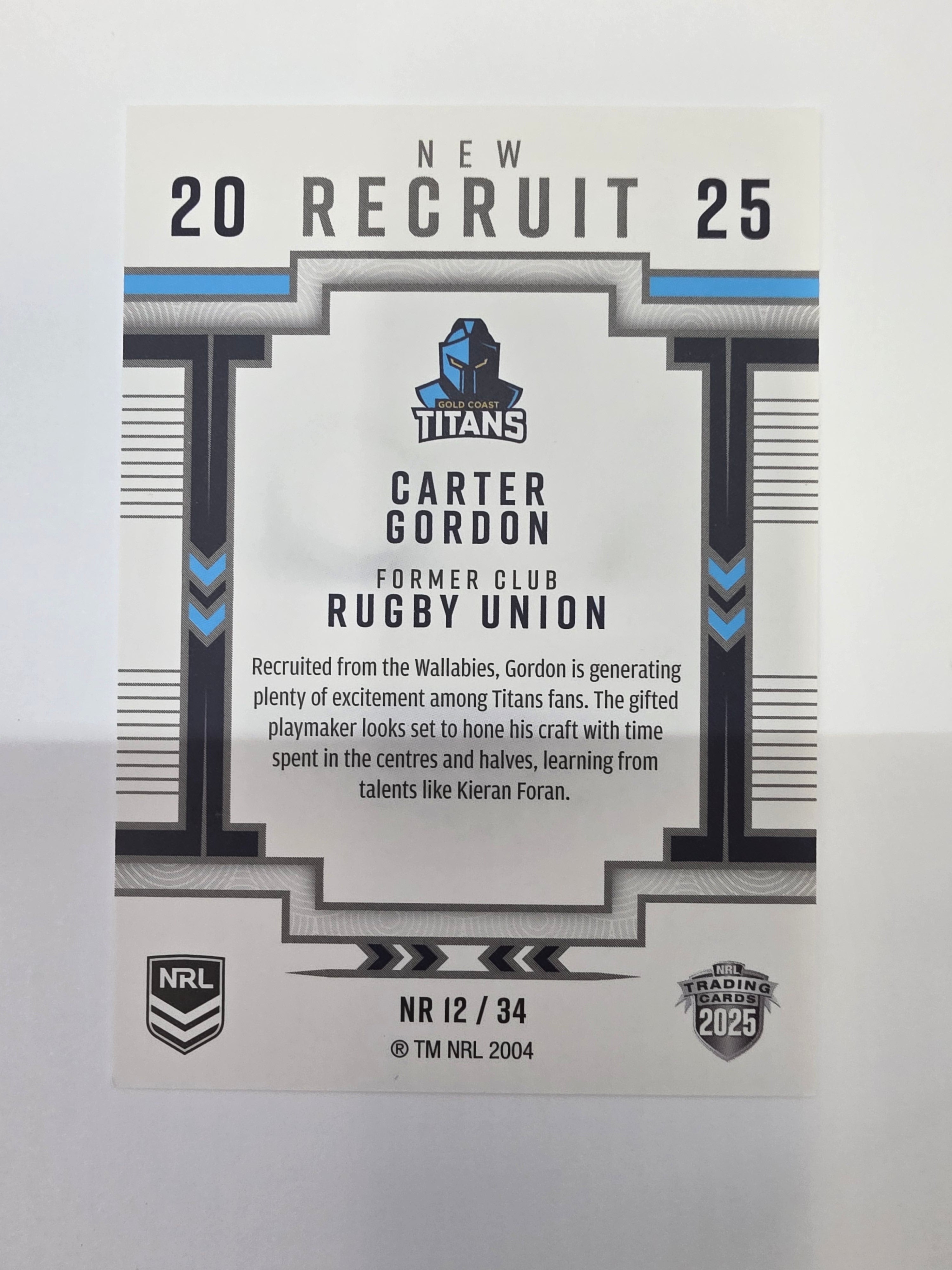 NRL 2025 Elite | New Recruits | #NR12 | Carter Gordon | Titans
