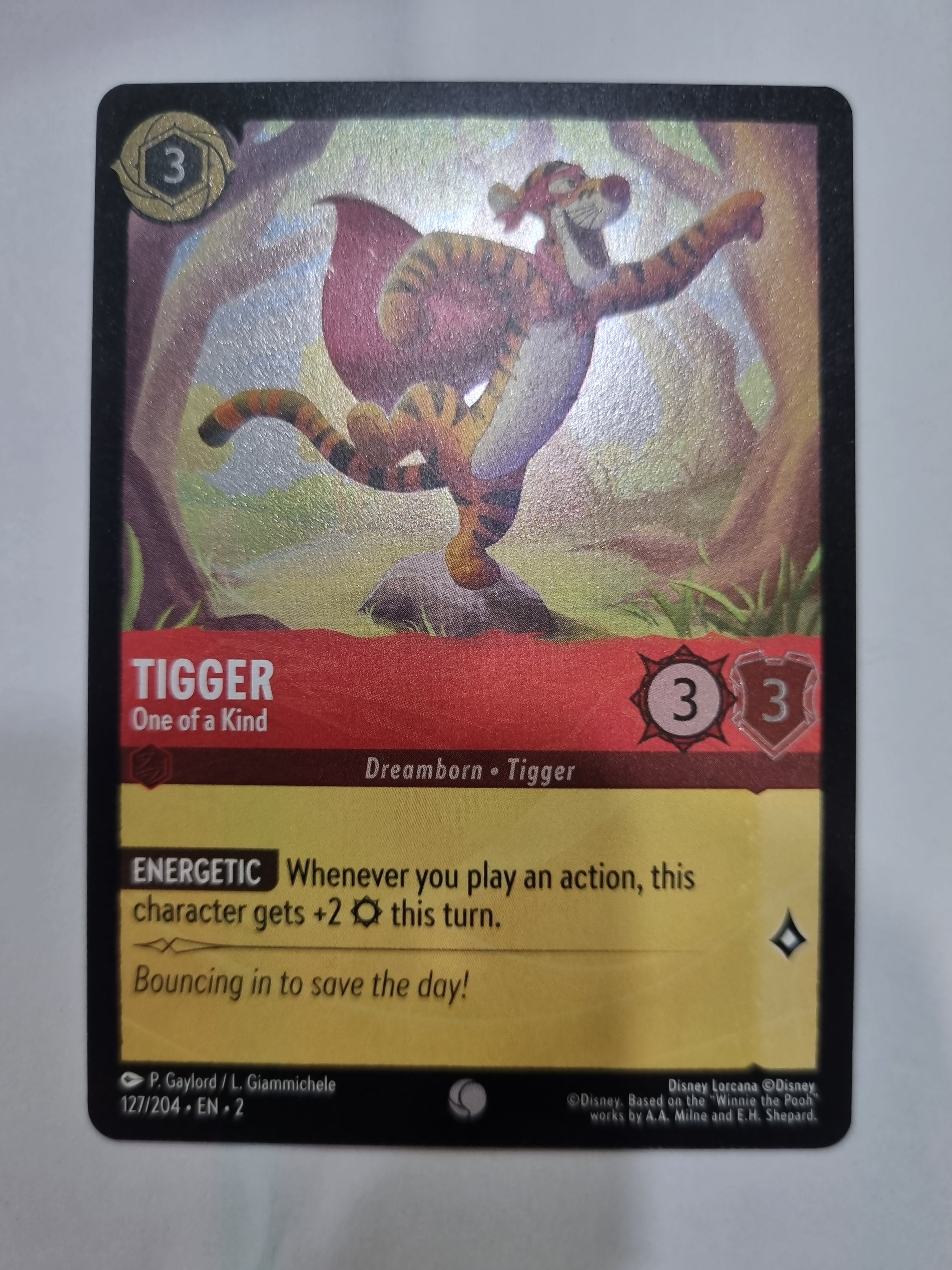 Lorcana - Floodborn - #127/204 - Coldfoil - Tigger - One of a Kind - Common