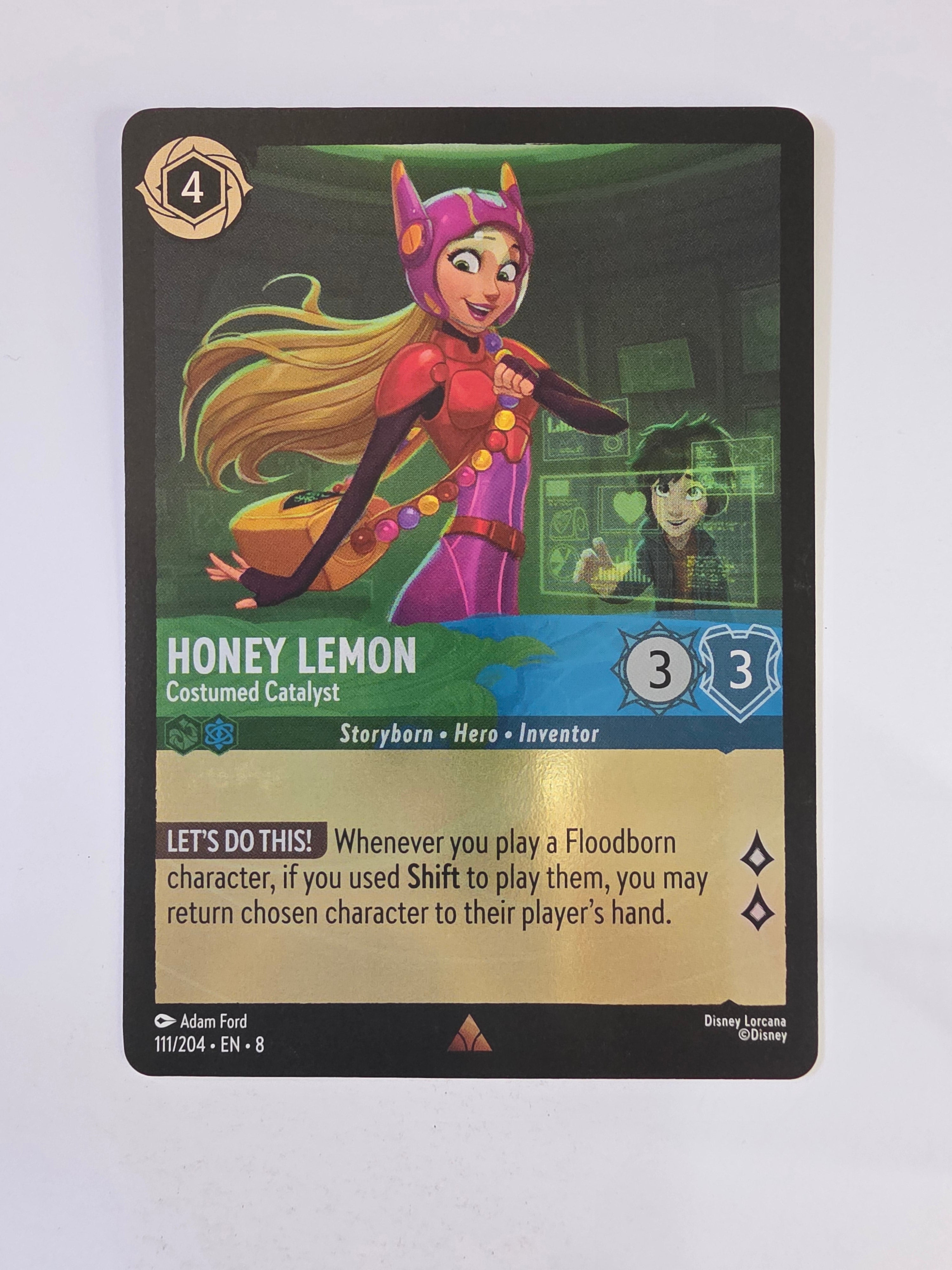 Disney Lorcana Reign of Jafar | Coldfoil | Honey Lemon Costumed Catalyst | #111 | Rare