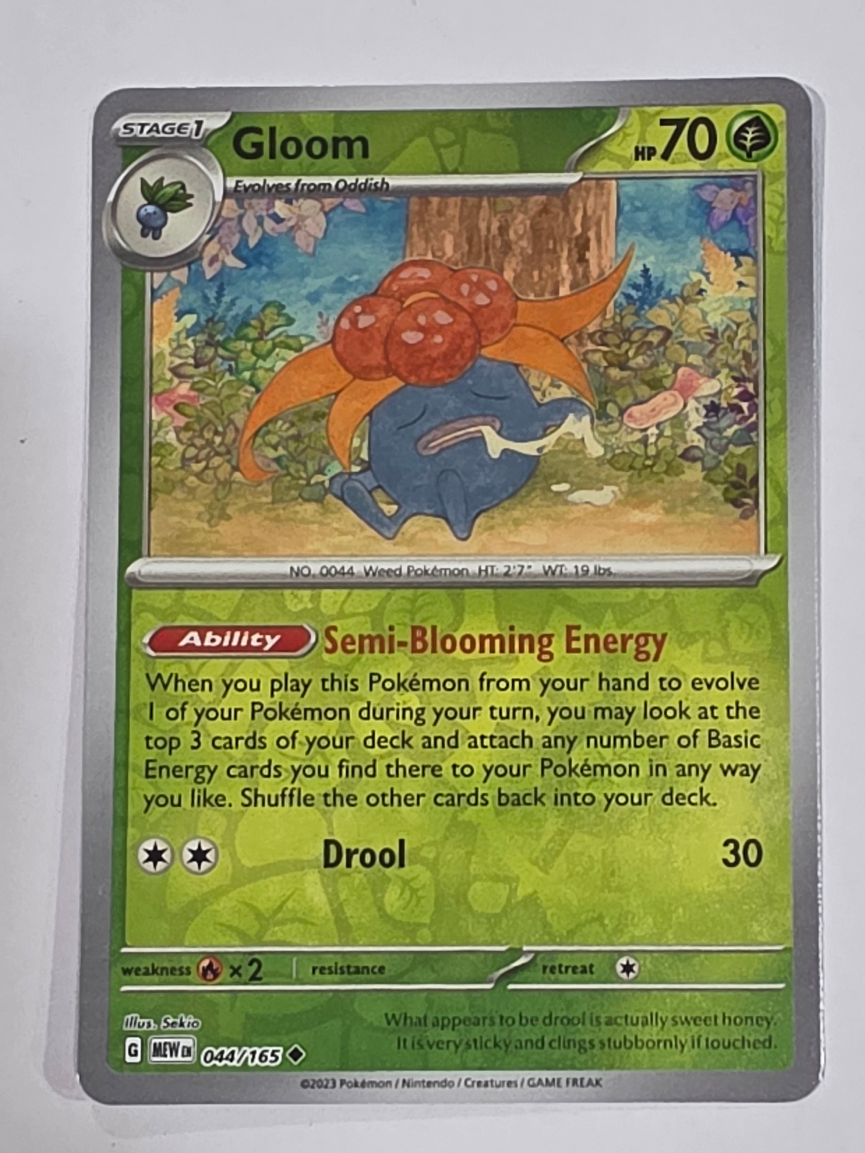 Pokemon TCG - Pokemon 151 - #044/165 - Reverse Holo - Gloom - Uncommon