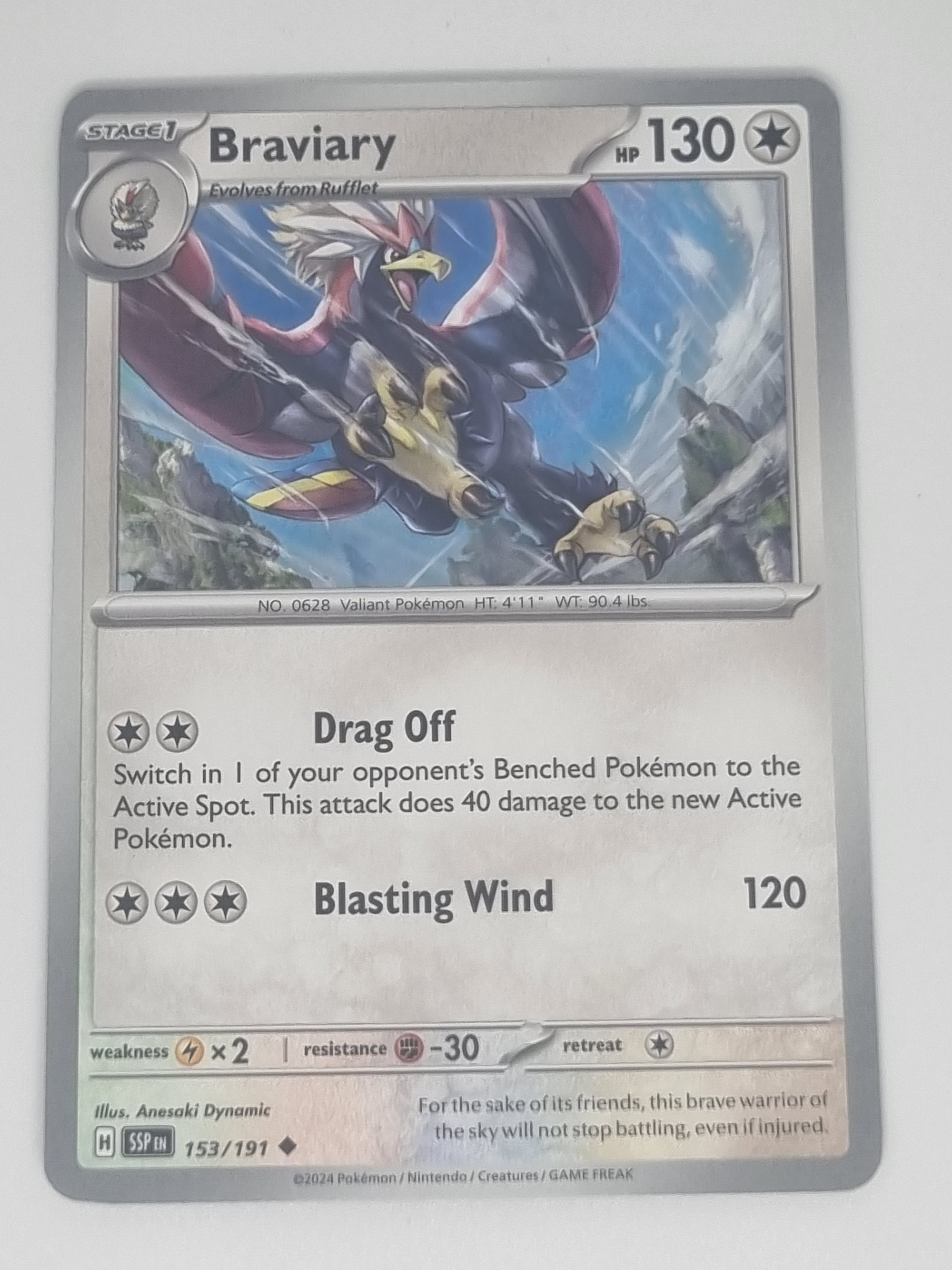 Pokemon TCG - Surging Sparks - #153/191 - Braviary - Uncommon