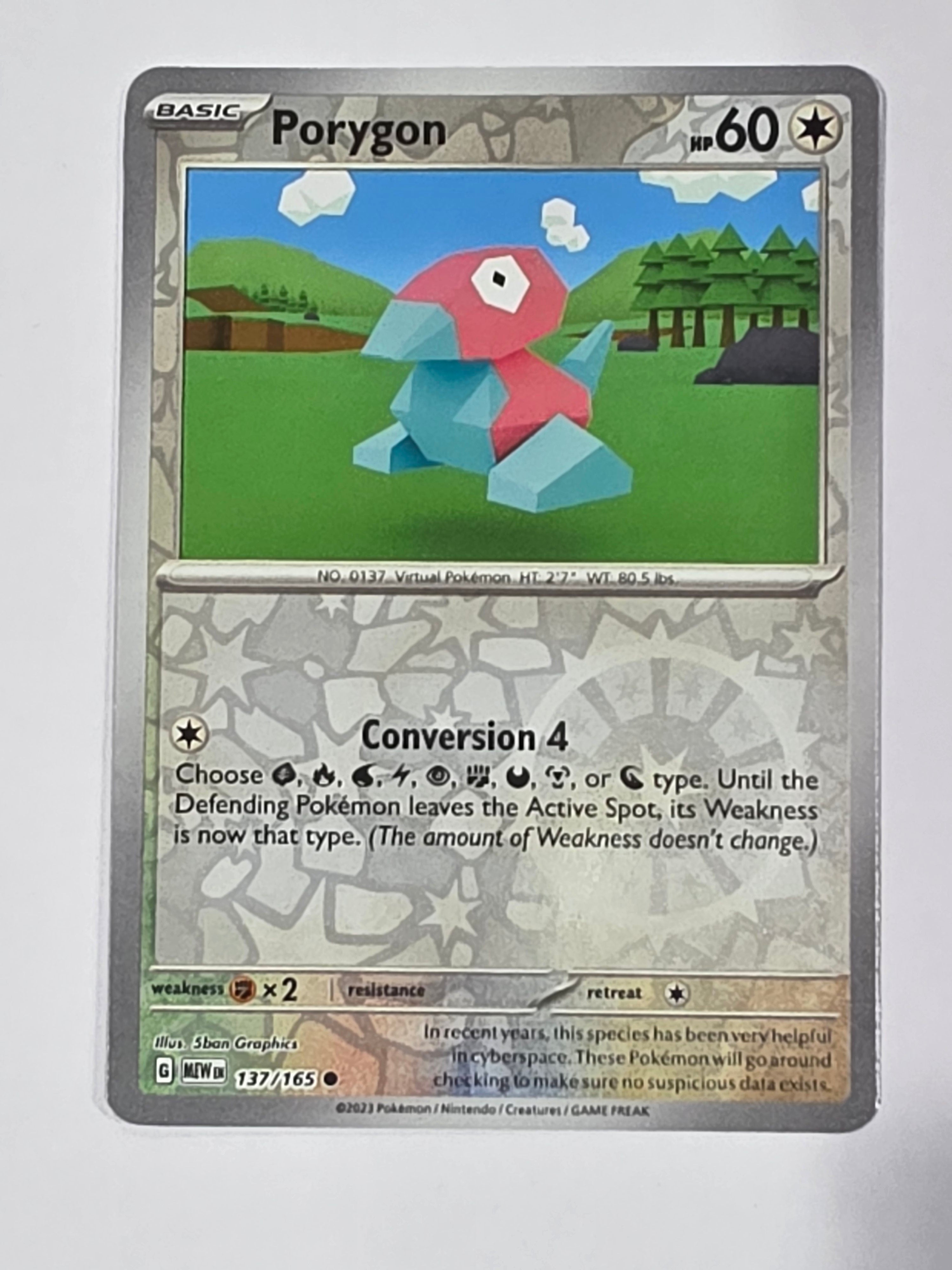 Pokemon TCG - Pokemon 151 - #137/165 - Reverse Holo - Porygon - Common