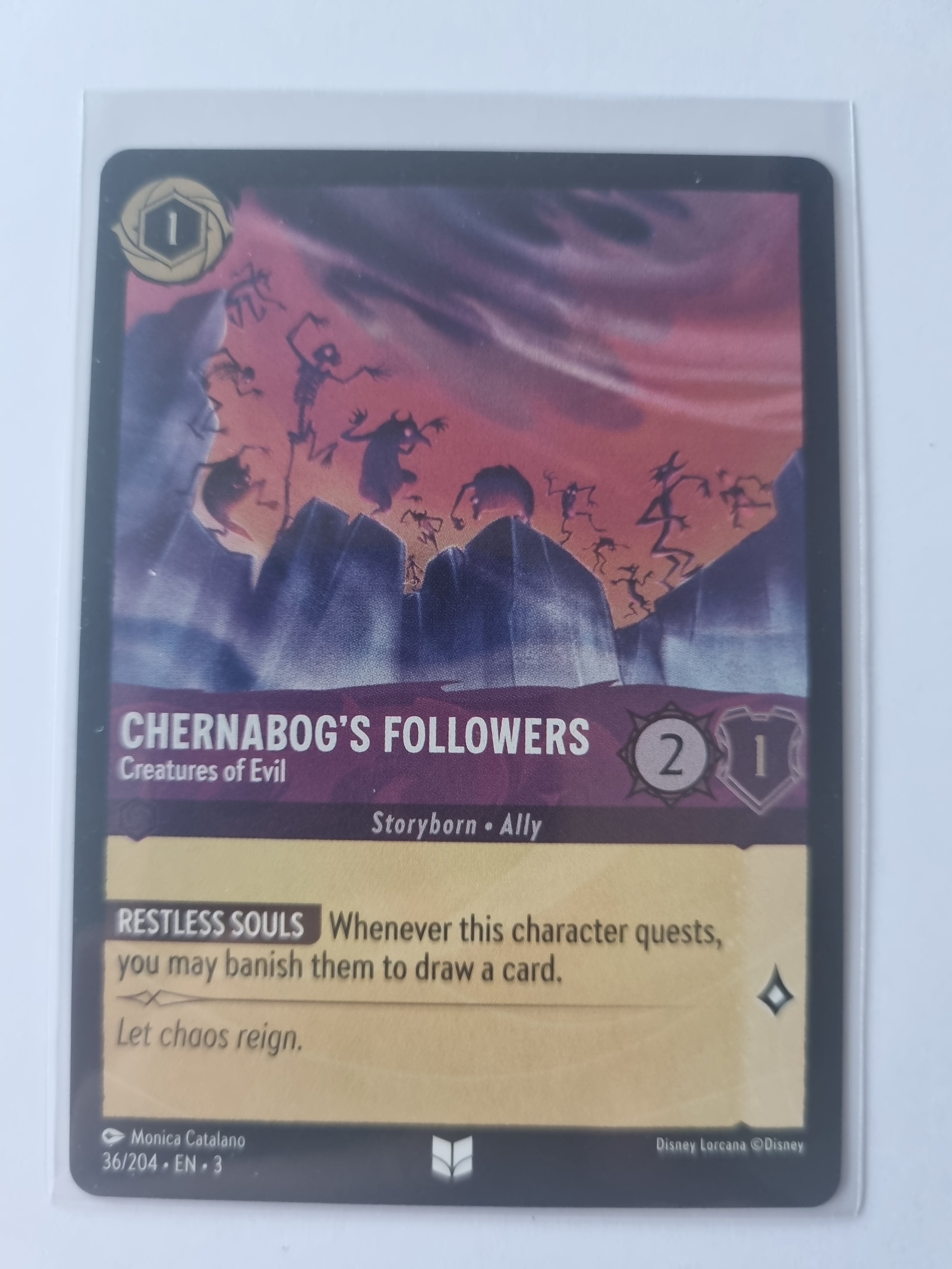 Into the Inklands Coldfoil Chernabog’s Minions Mischievous Creatures 36/204 Uncommon