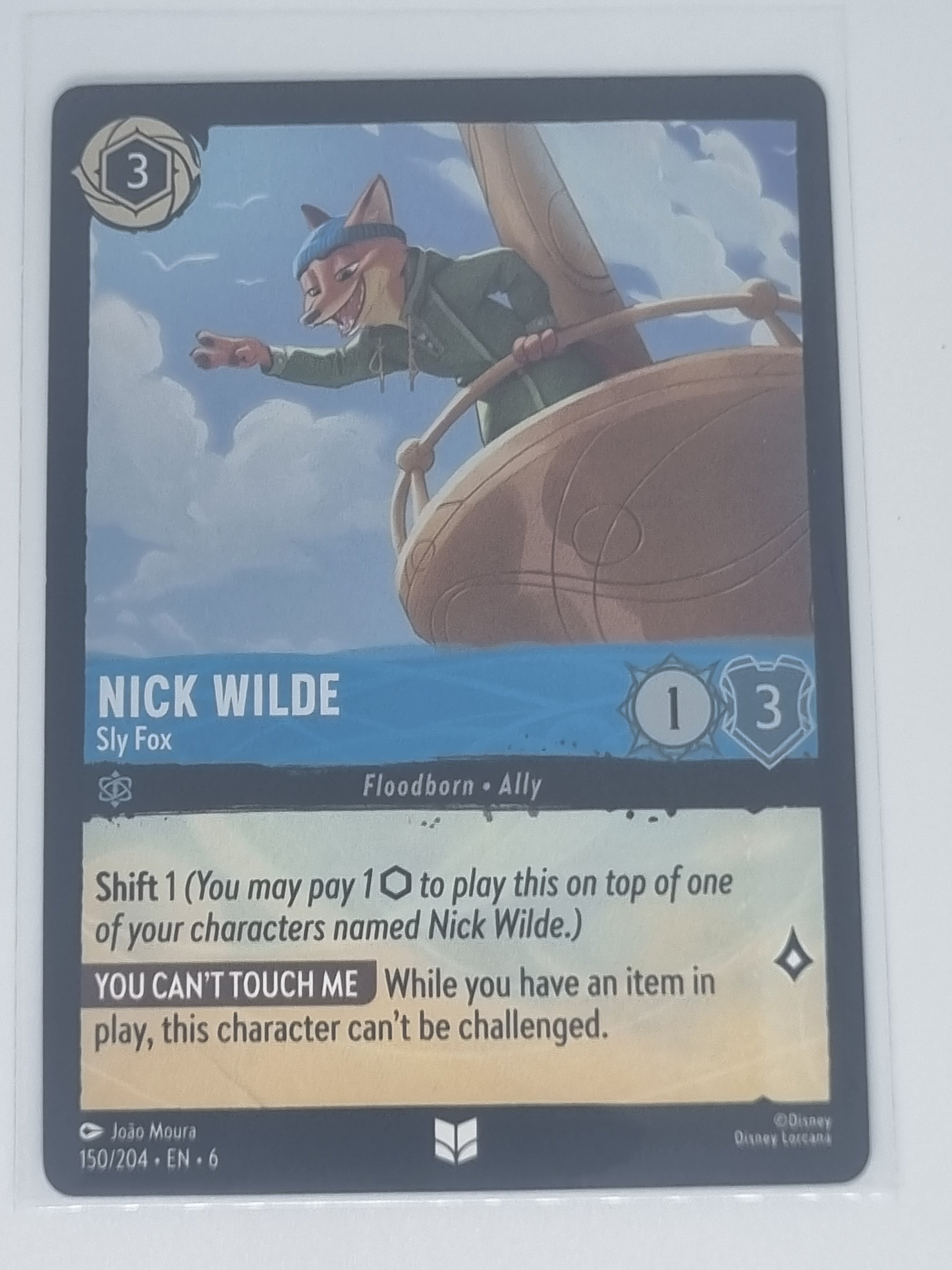 Lorcana Azurite Sea - COLDFOIL - Nick Wilde - Sharp Fox - #150/204 - Uncommon
