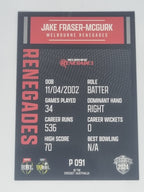 2024-25 LUXE Cricket Traders - Parallel - #P091 - Jake Fraser-McGurk - Renegades