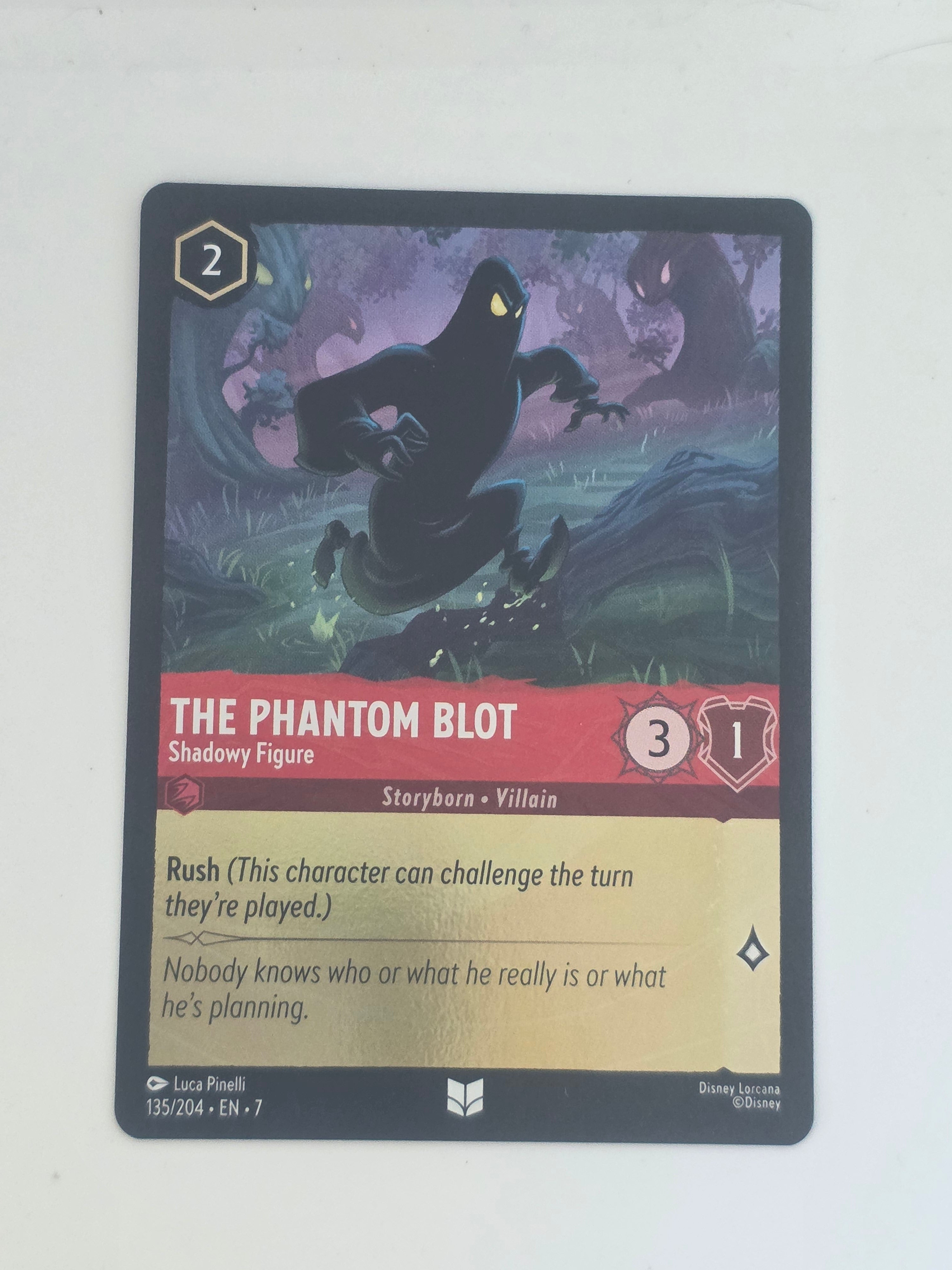 Lorcana Archazia's Island COLDFOIL #135/204 The Phantom Blot Shadowy Figure U/C