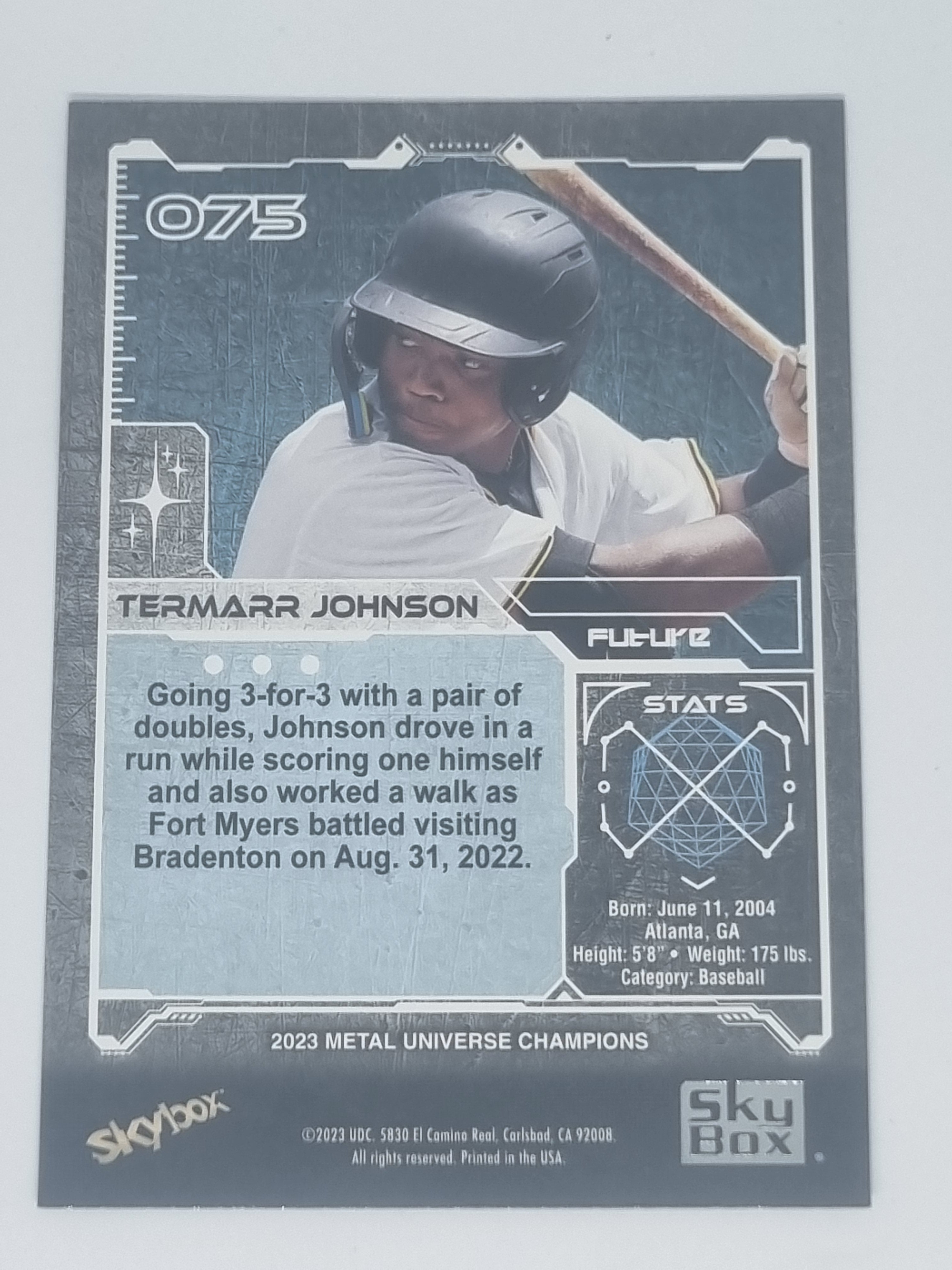 2023 Skybox Metal Universe Champions - #075 - Termarr Johnson