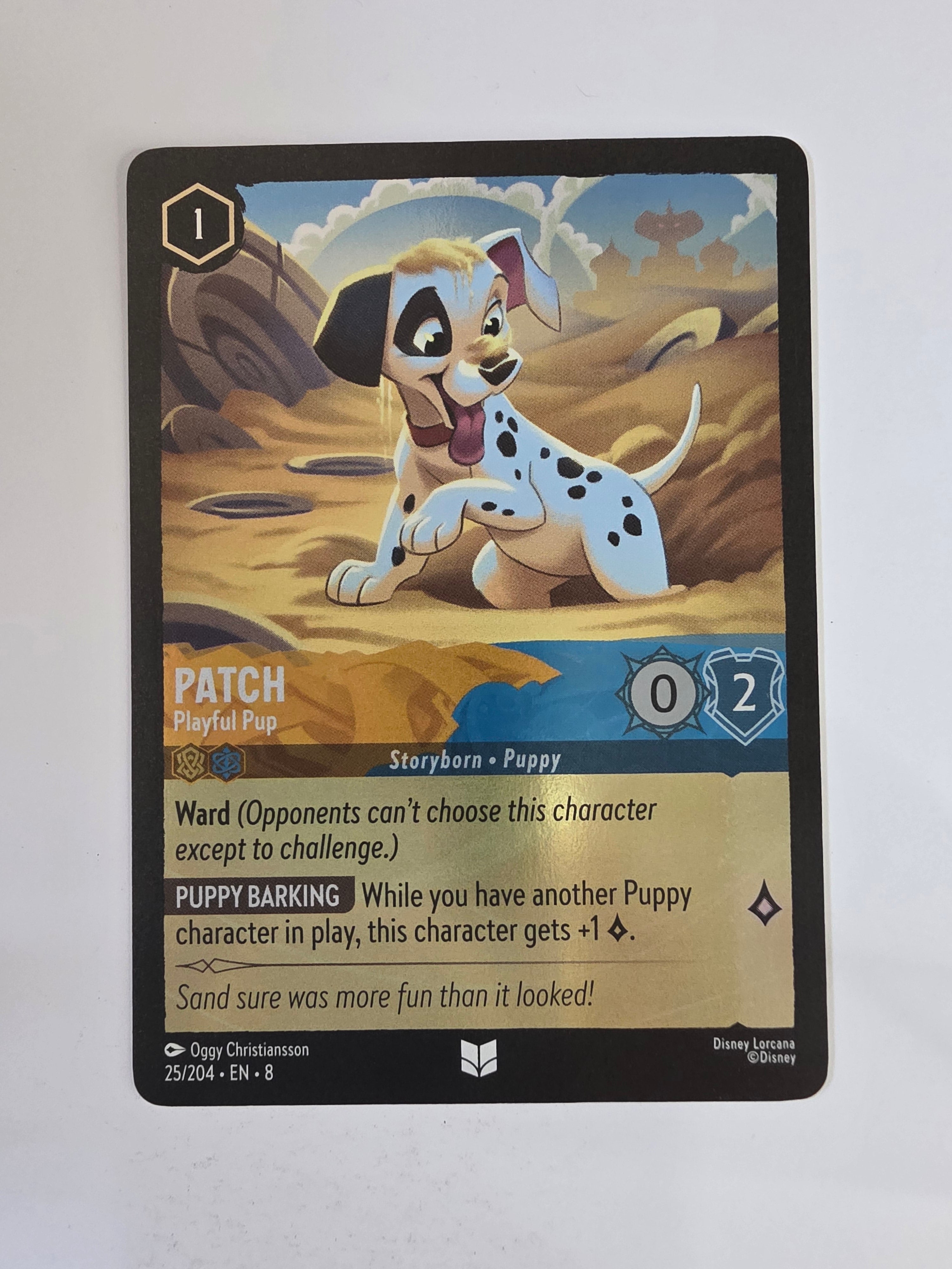 Disney Lorcana Reign of Jafar | Coldfoil | Patch Playful Pup | #025 | Uncommon
