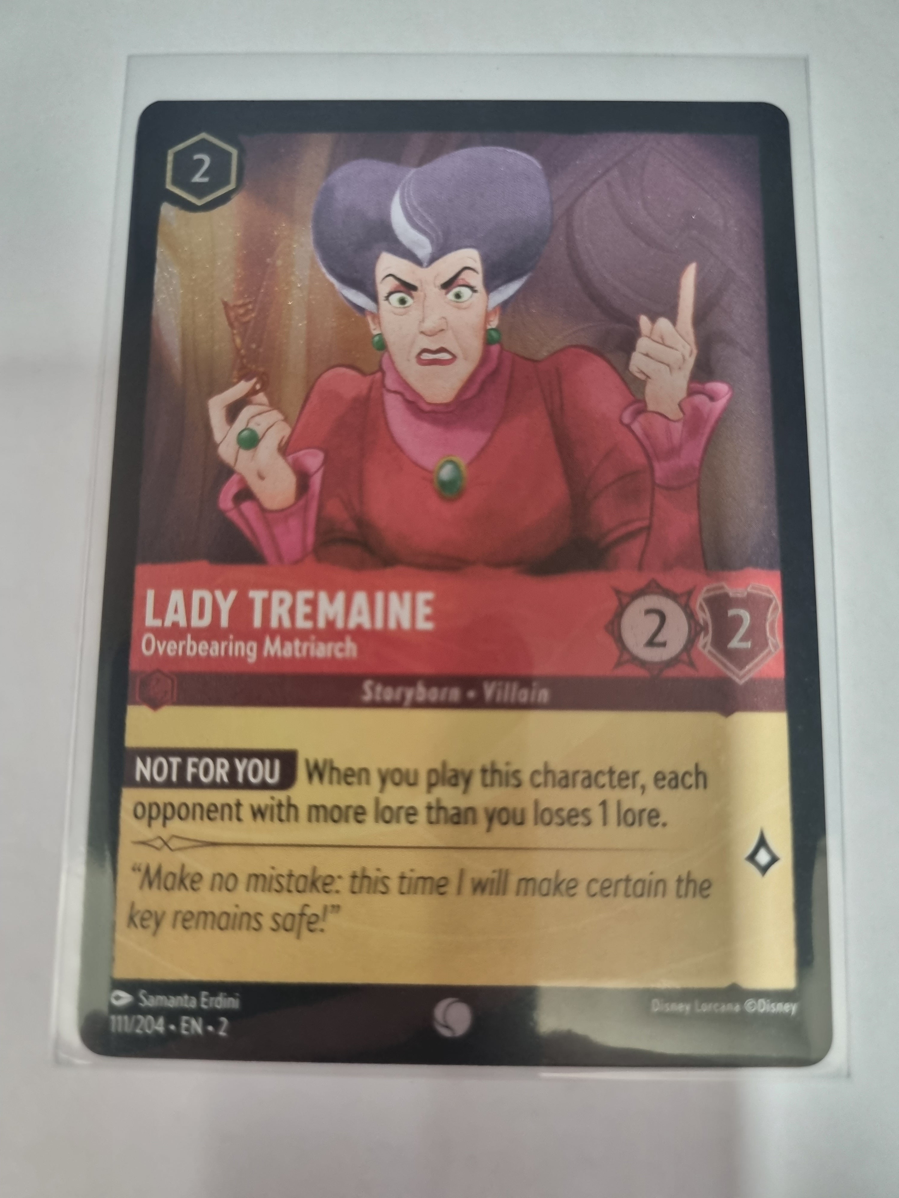 Lorcana - Floodborn - #111/204 Coldfoil Lady Tremaine - Overbearing Matriarch - Common