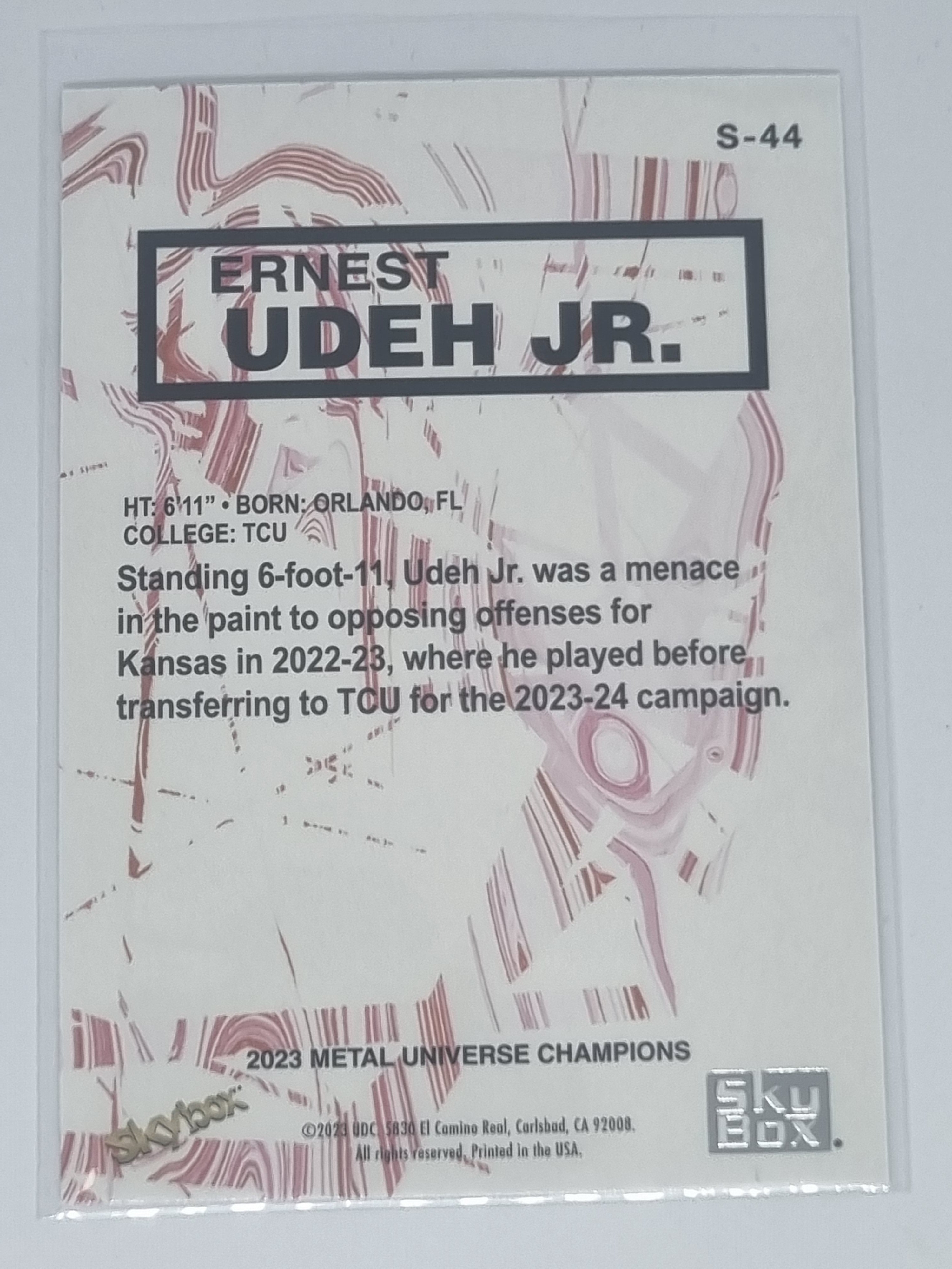 2023 Skybox Metal Universe Champions - Skybox Premium - #S-44 - Ernest Udeh Jr.