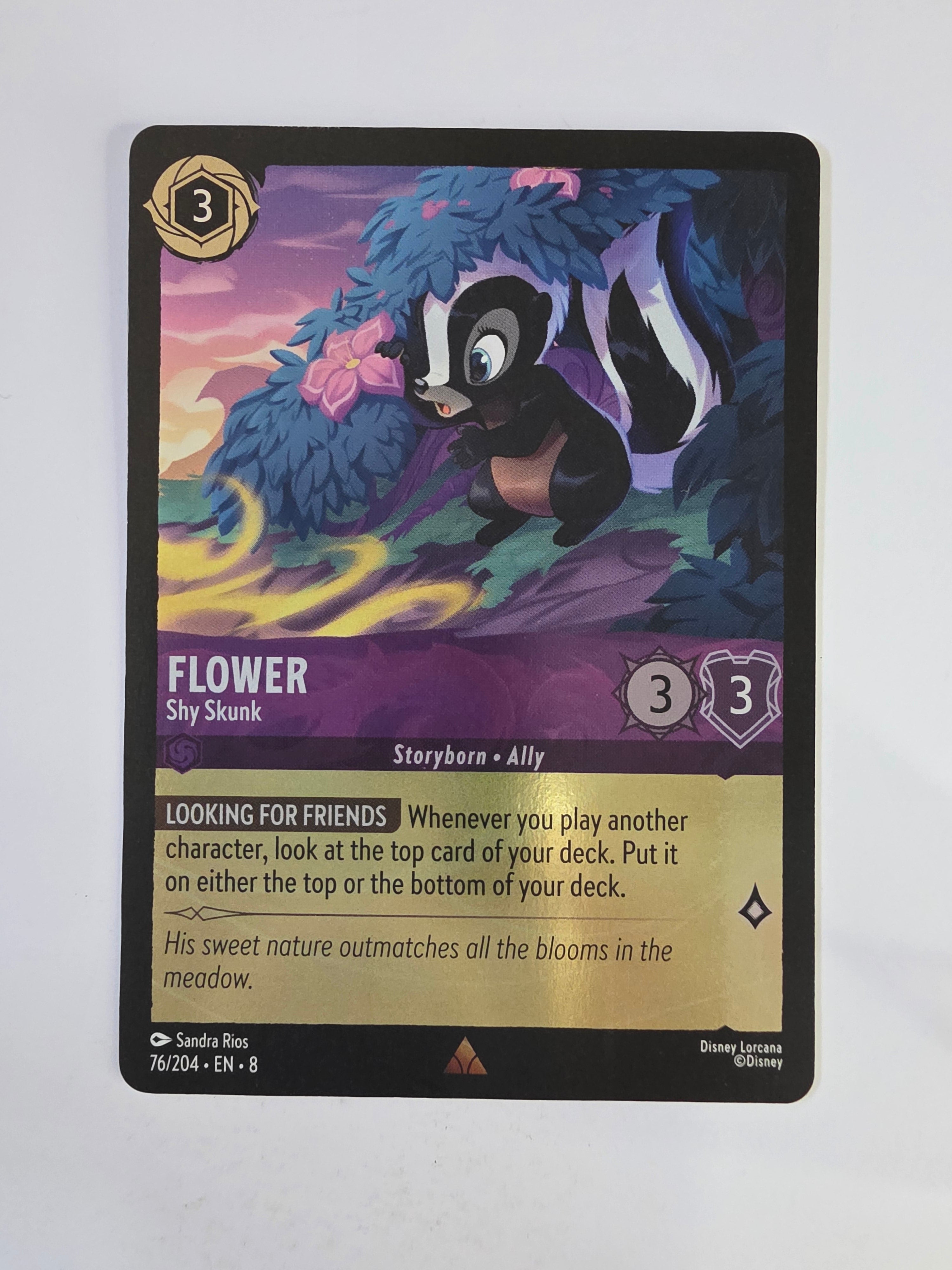 Disney Lorcana Reign of Jafar | Coldfoil | Flower Shy Skunk | #076 | Rare