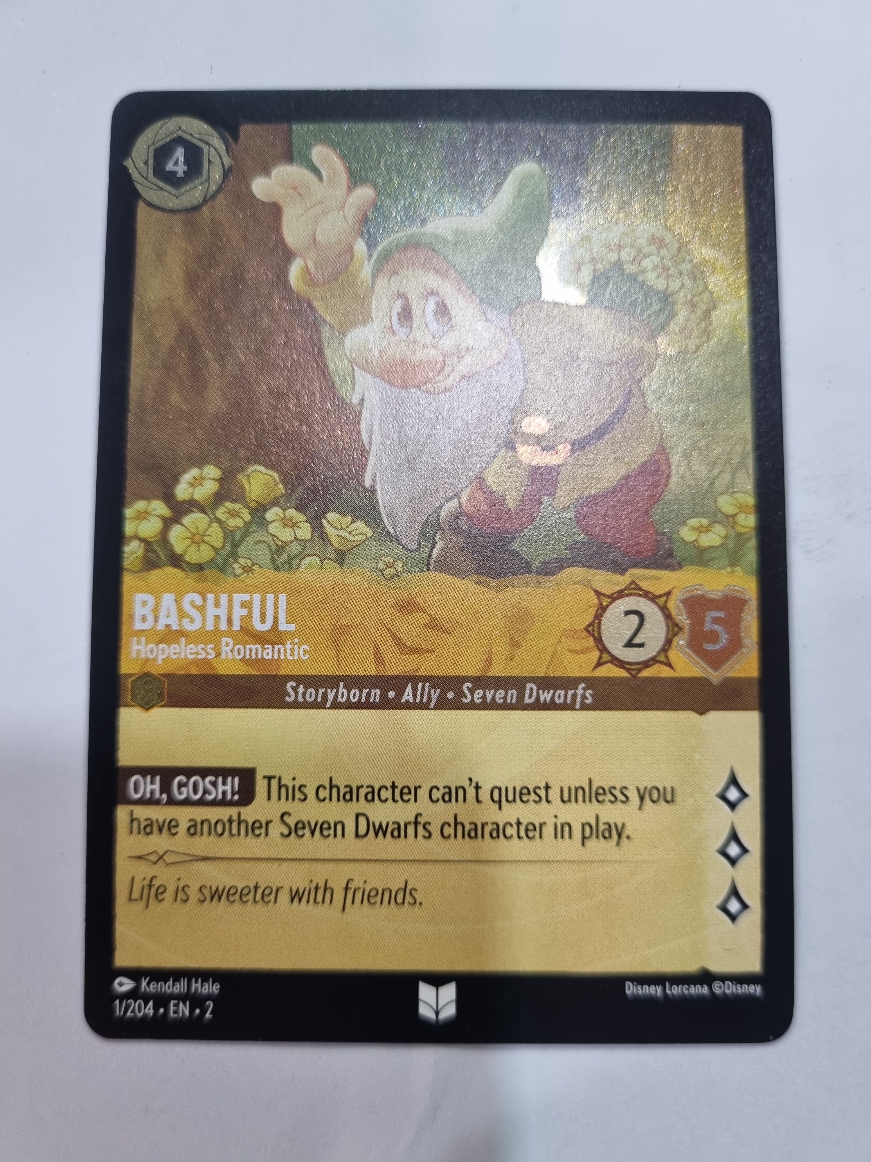 Lorcana - Floodborn - #1/204 - Coldfoil - Bashful - Hopeless Romantic - Uncommon