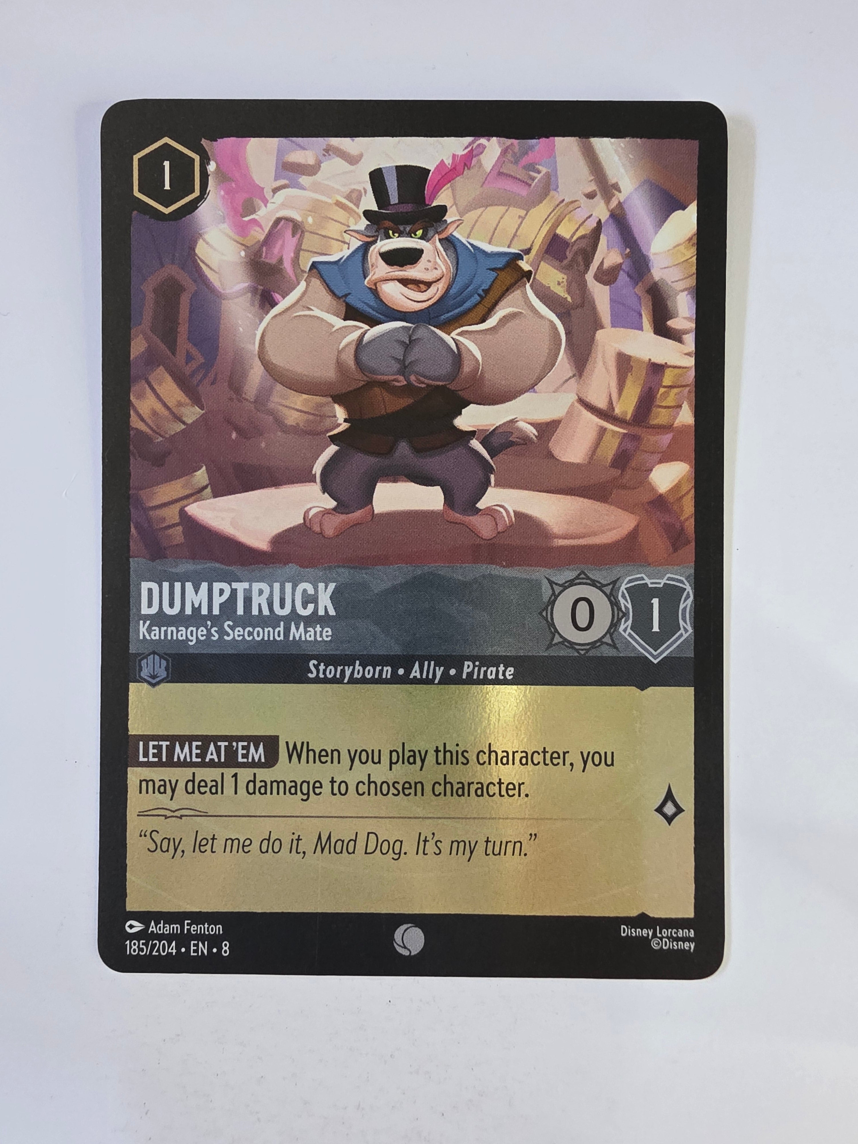 Disney Lorcana Reign of Jafar | Coldfoil | Dumptruck Karnage's Second Mate | #185 | Common