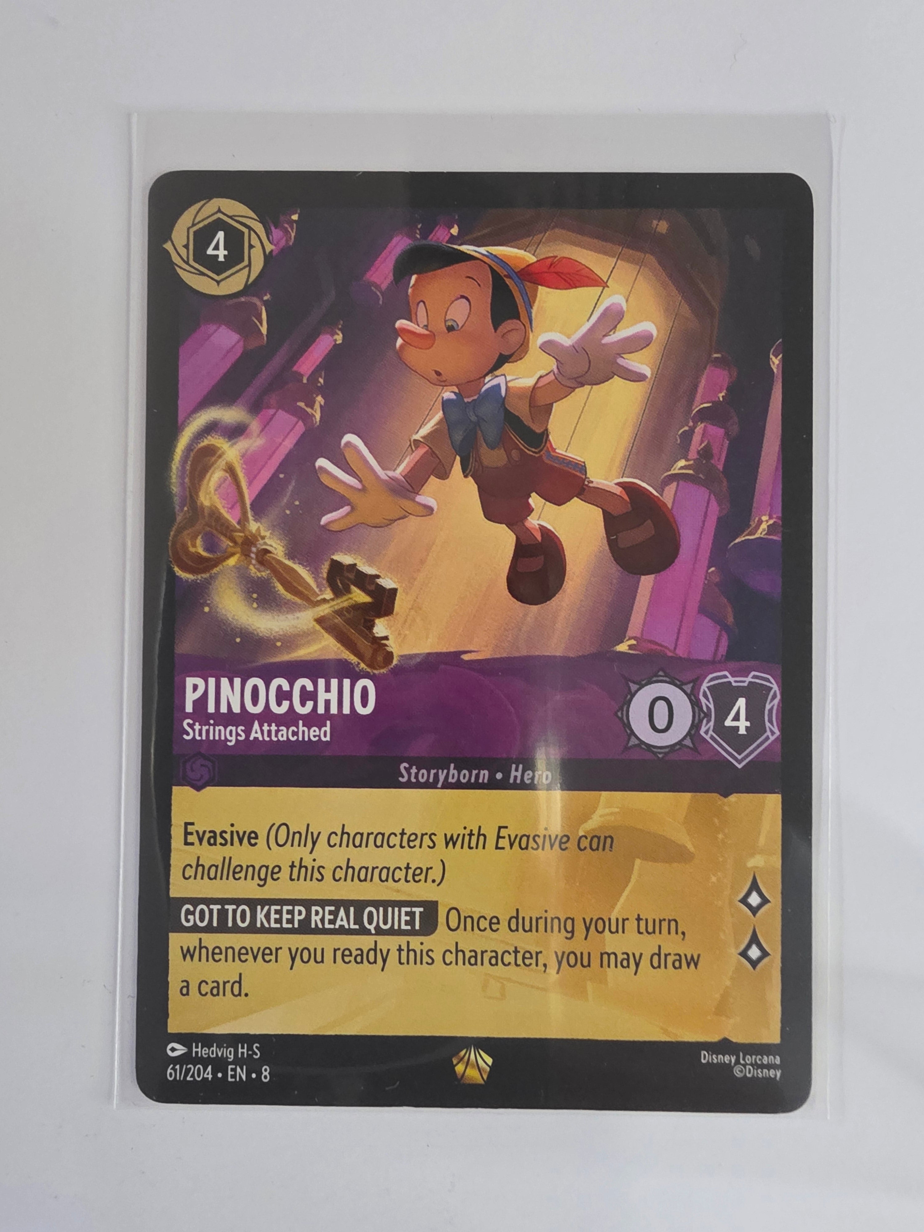 Disney Lorcana Reign of Jafar | Pinocchio Strings Attached | #061 | Legendary