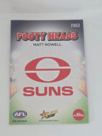 AFL Footy Stars 2025 | Footy Heads | #FH53 | M. Rowell | Gold Coast Suns