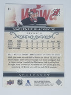2021-22 Hockey Artifacts - #91 - Mackenzie Blackwood - Devils