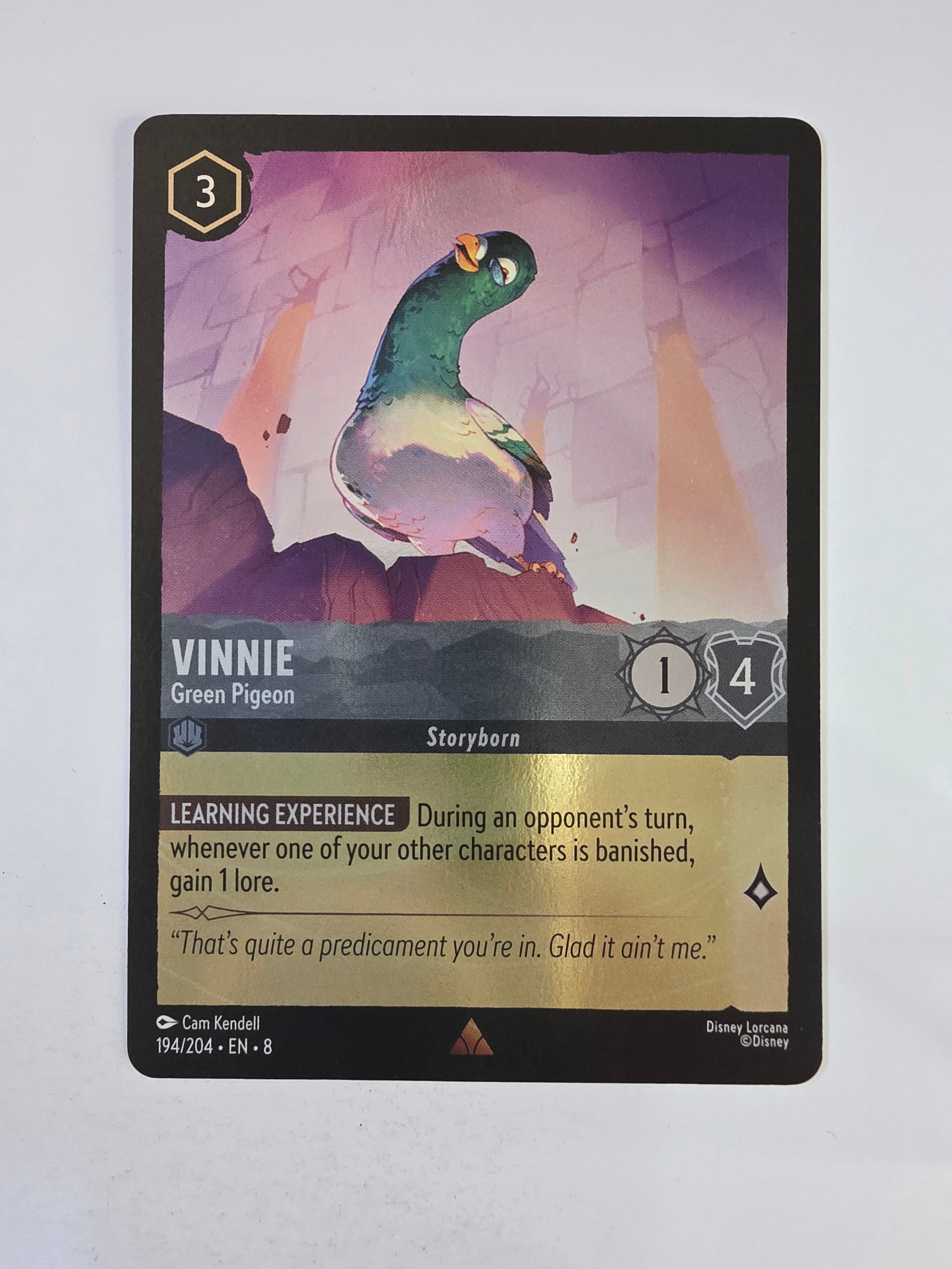 Disney Lorcana Reign of Jafar | Coldfoil | Vinnie Green Pigeon | #194 | Rare