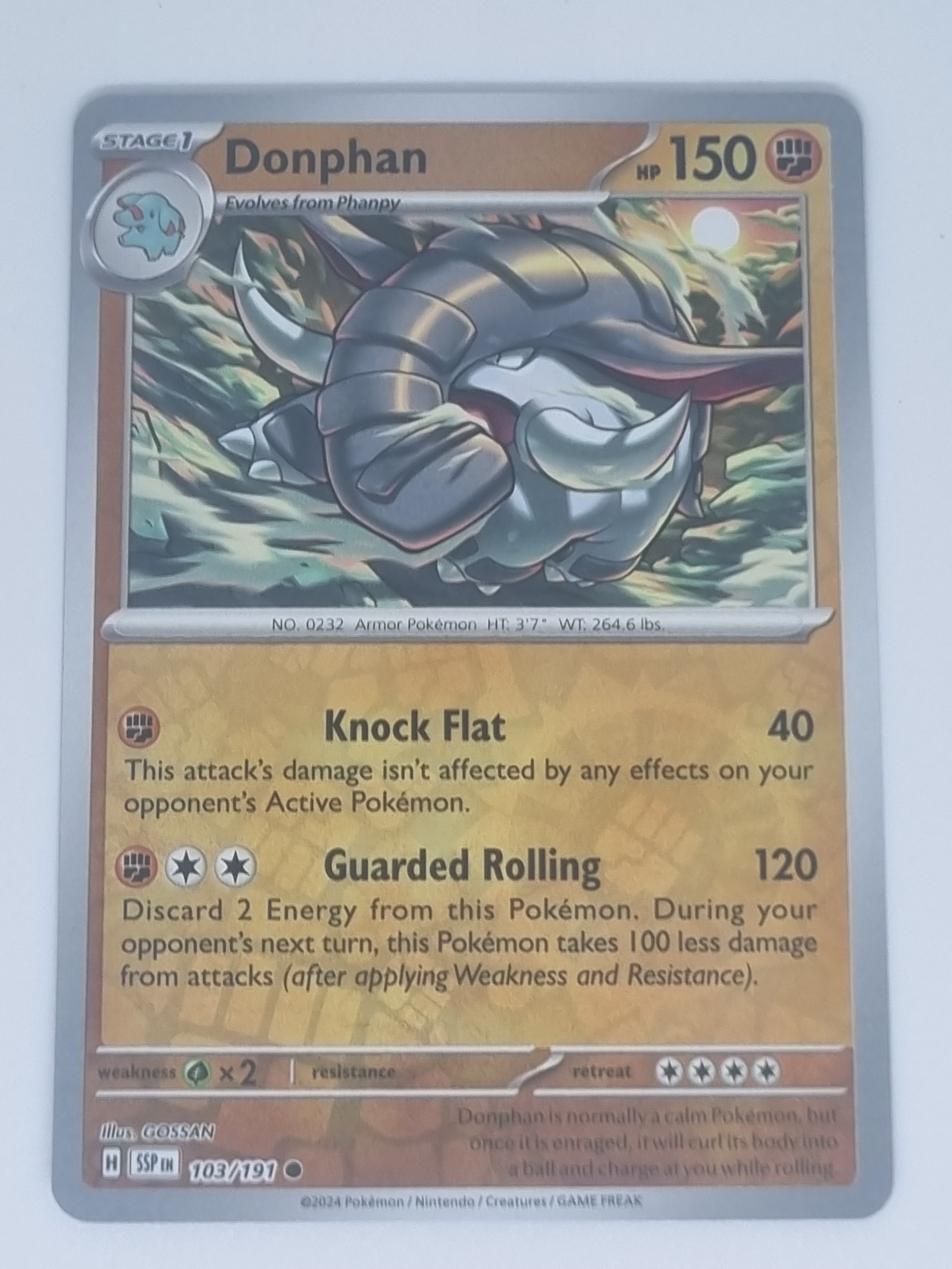 Pokemon TCG - Surging Sparks - #103/191 - Reverse Holo - Donphan - Common