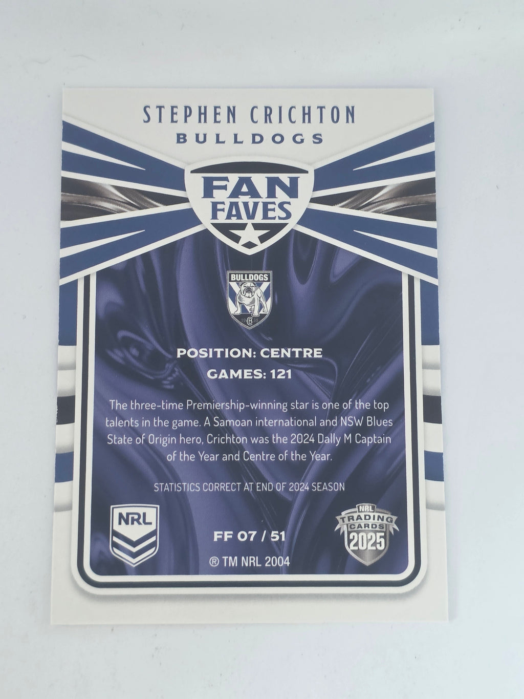 NRL 2025 Traders | Fan Favourites | #FF7 | Stephen Crichton | Bulldogs